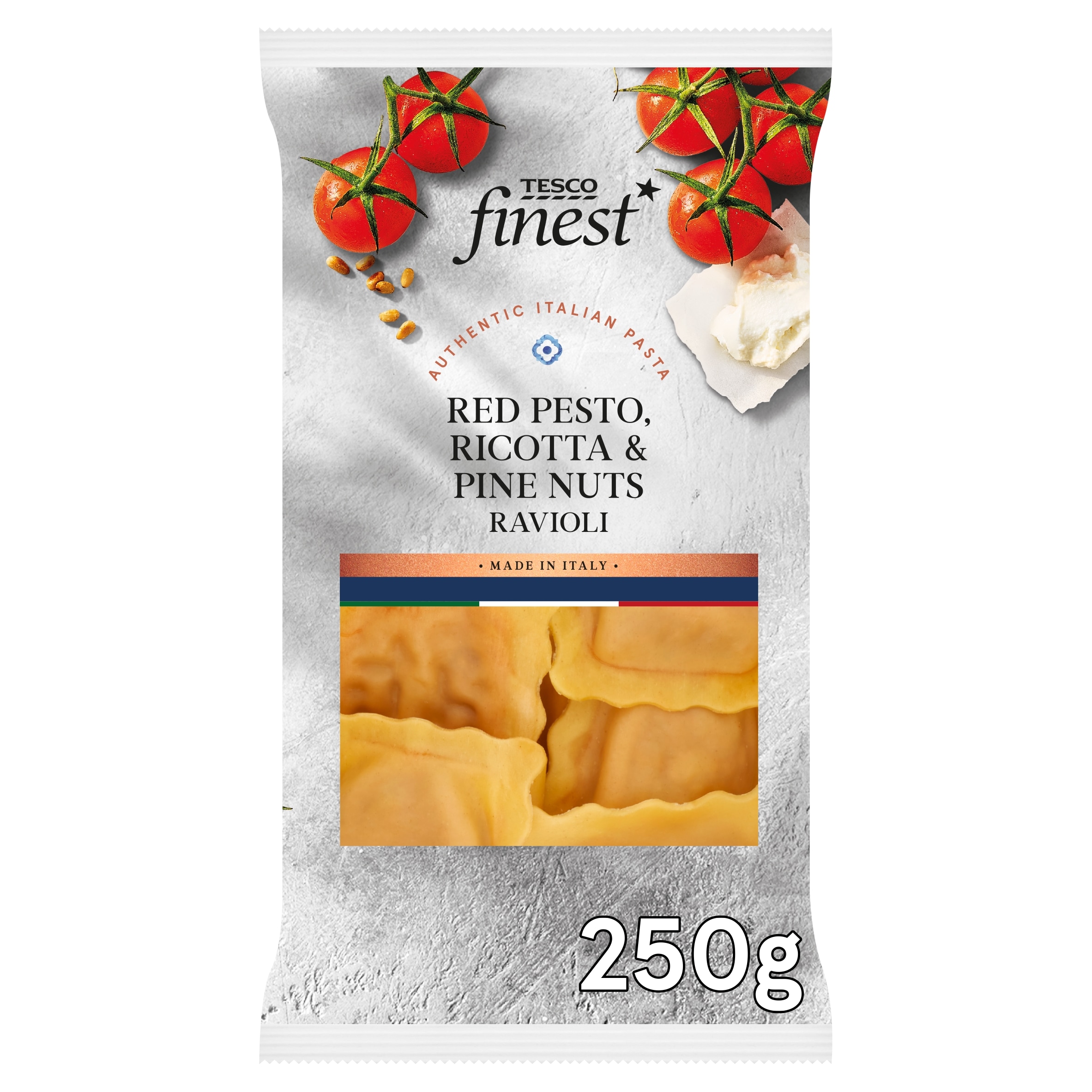 Tesco Finest Red Pesto, Ricotta & Pine Nuts Ravioli 250g