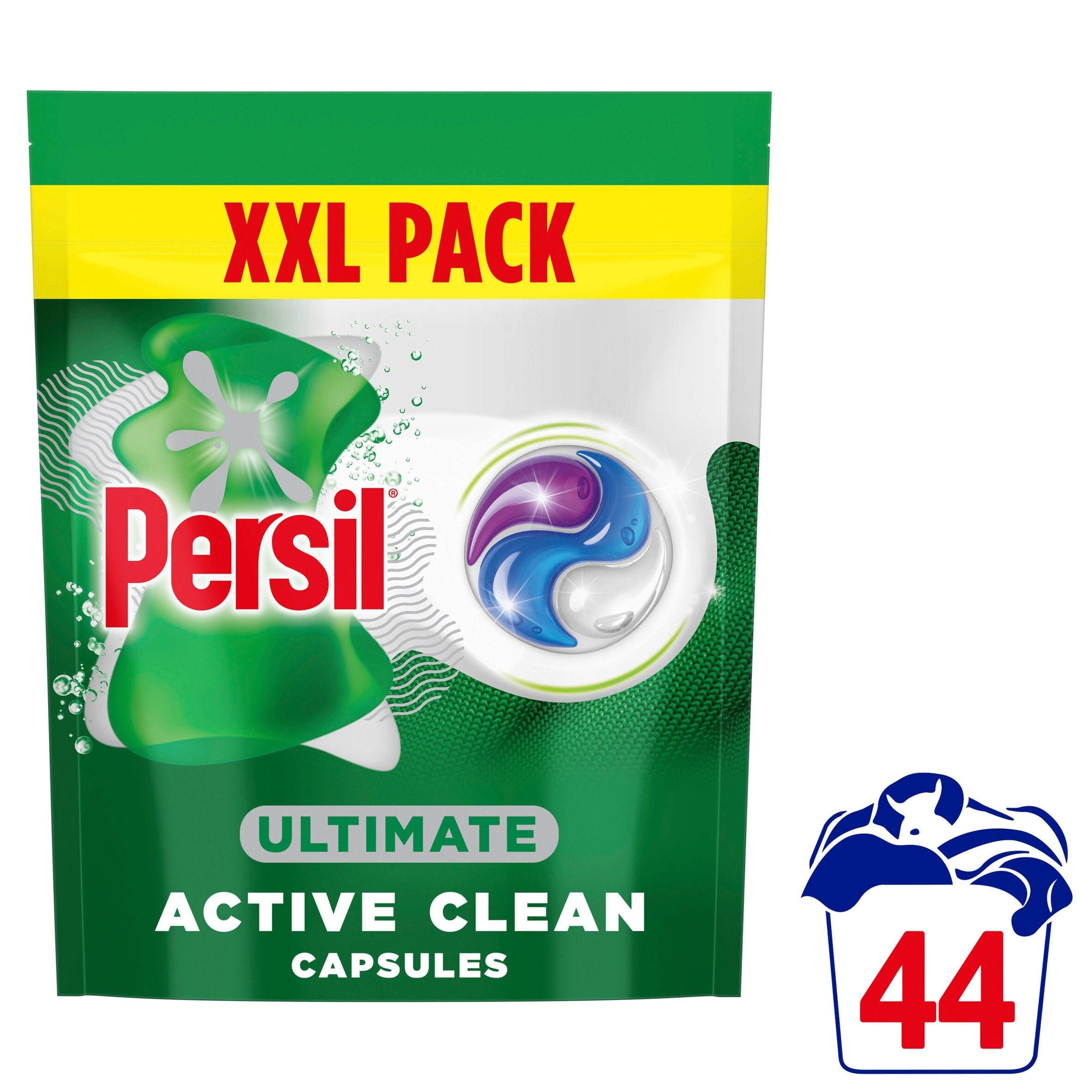 Persil Ultimate Active Clean Laundry Washing Detergent Capsules 44 Washes 928g