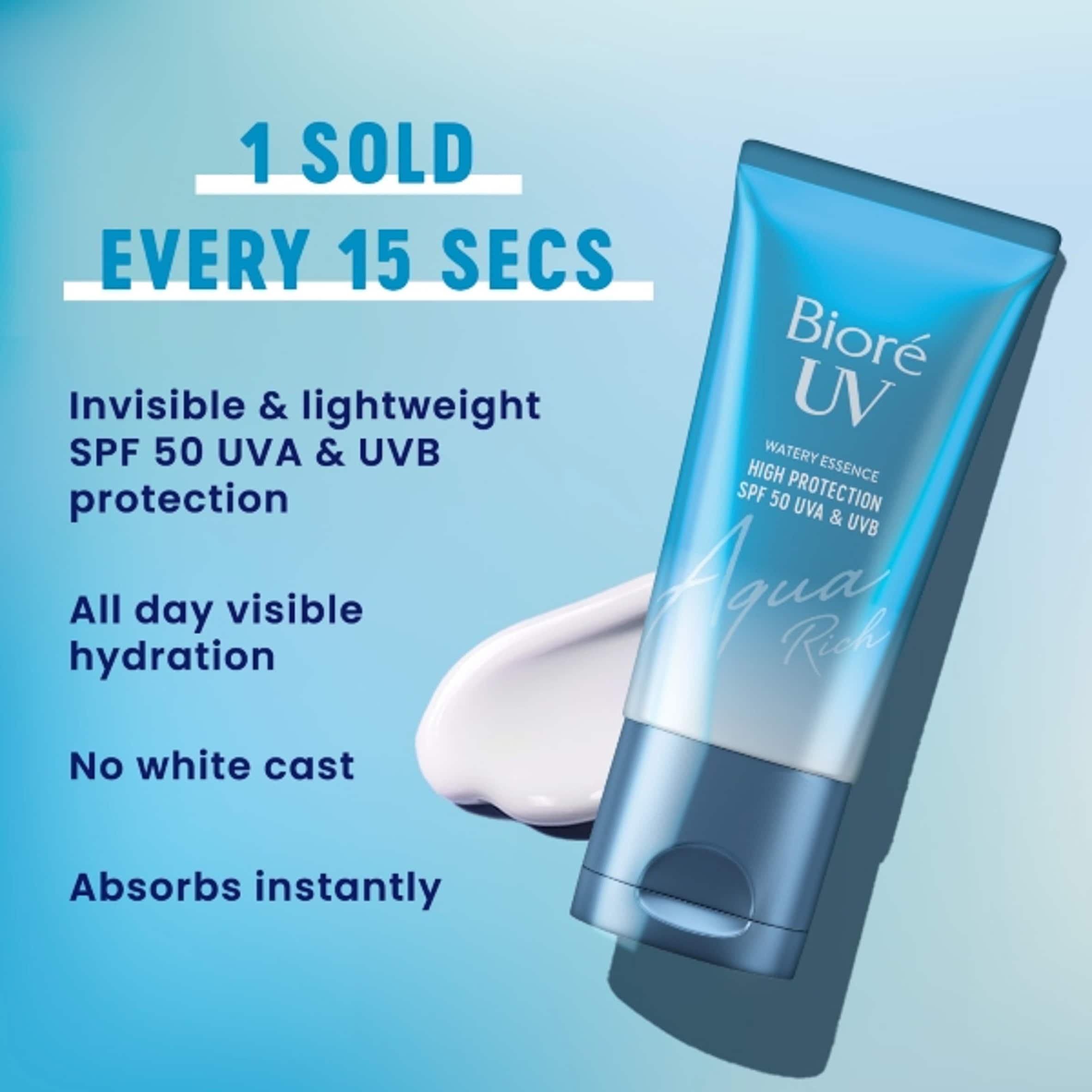 Biore UV Aqua Rich High Protection SPF 50 UVA & UVB 50ml thumbnail 2