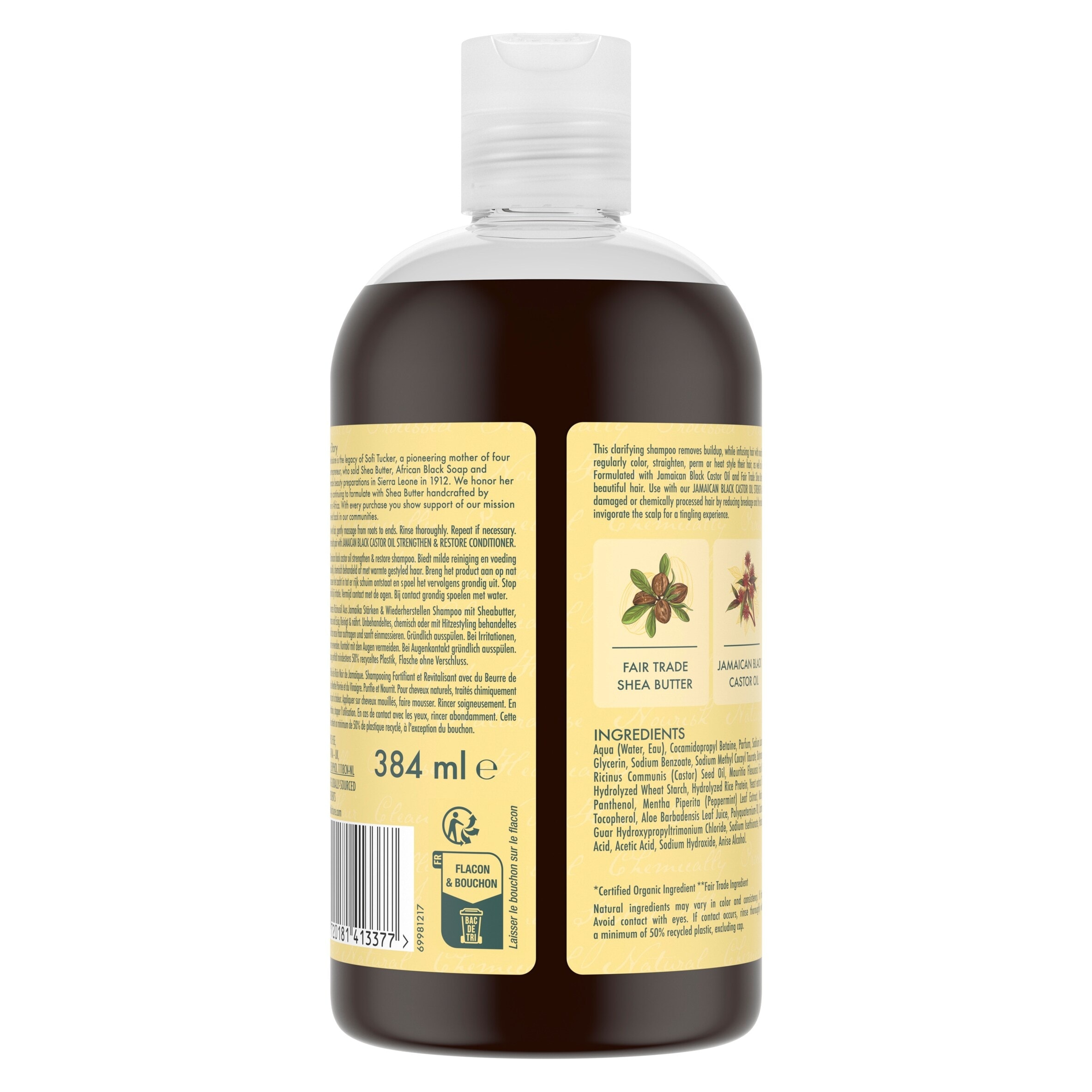 Shea Moisture Jamaican Black Castor Oil Strengthen & Restore Shampoo 384ml thumbnail 2
