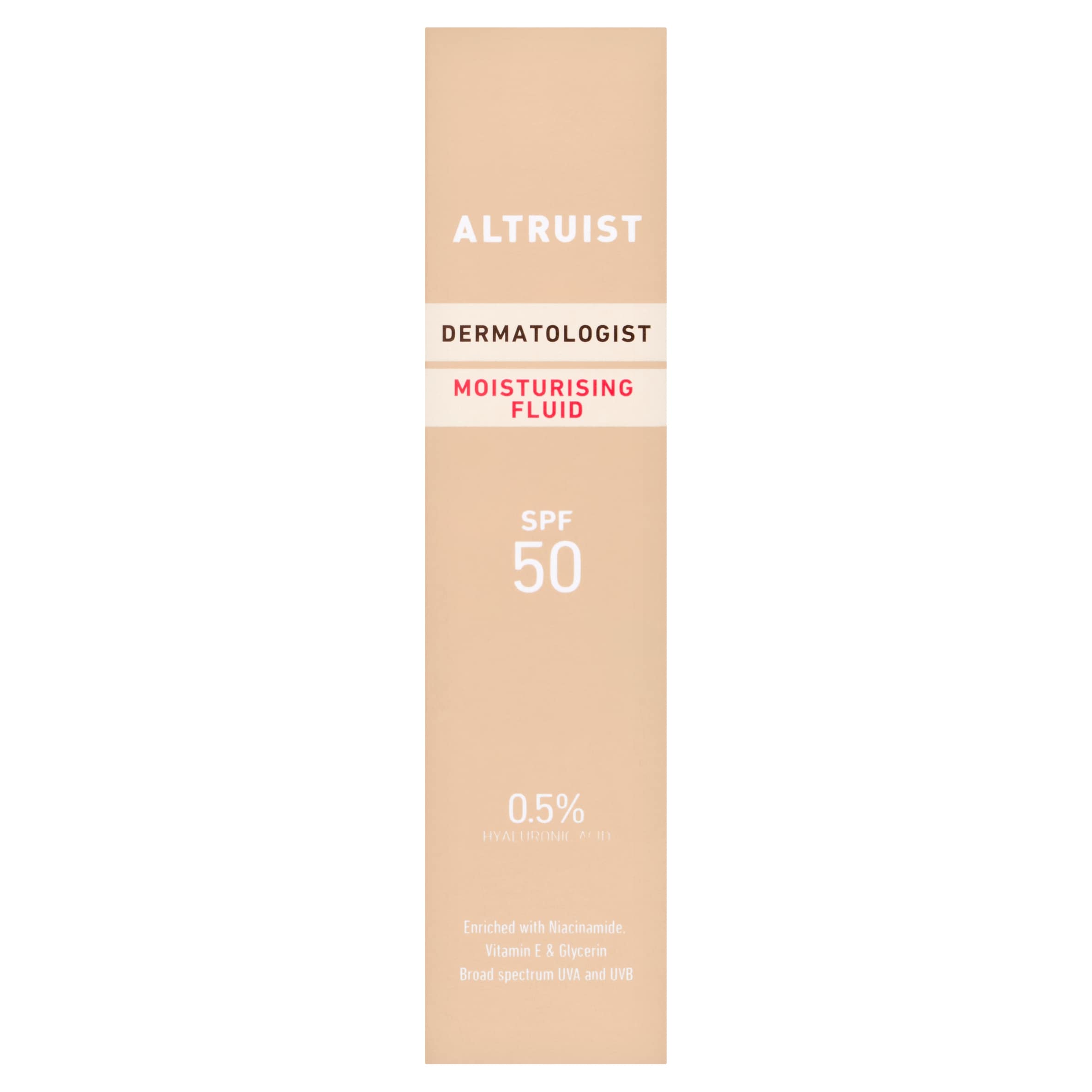 ALTRUIST Dermatologist Moisturising Fluid SPF50 50ml