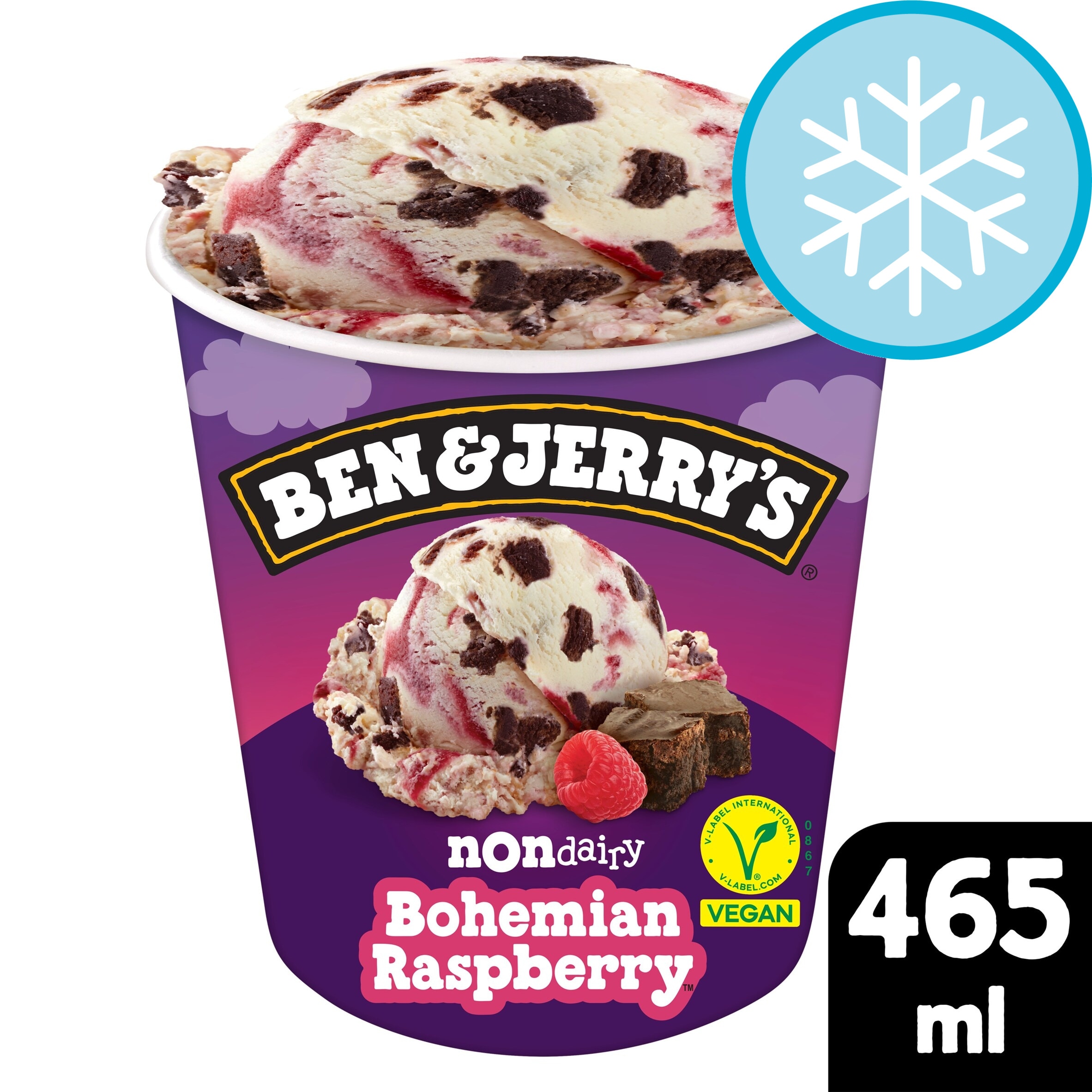 Ben & Jerry's Non-Dairy Vegan Bohemian Raspberry Ice Cream Tub
