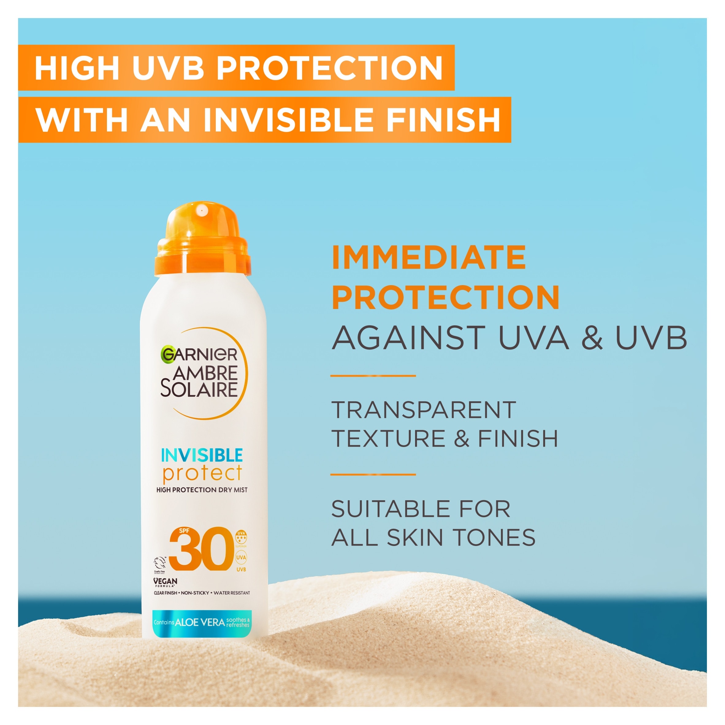 Garnier Ambre Solaire Invisible Protect SPF30 150ml thumbnail 2