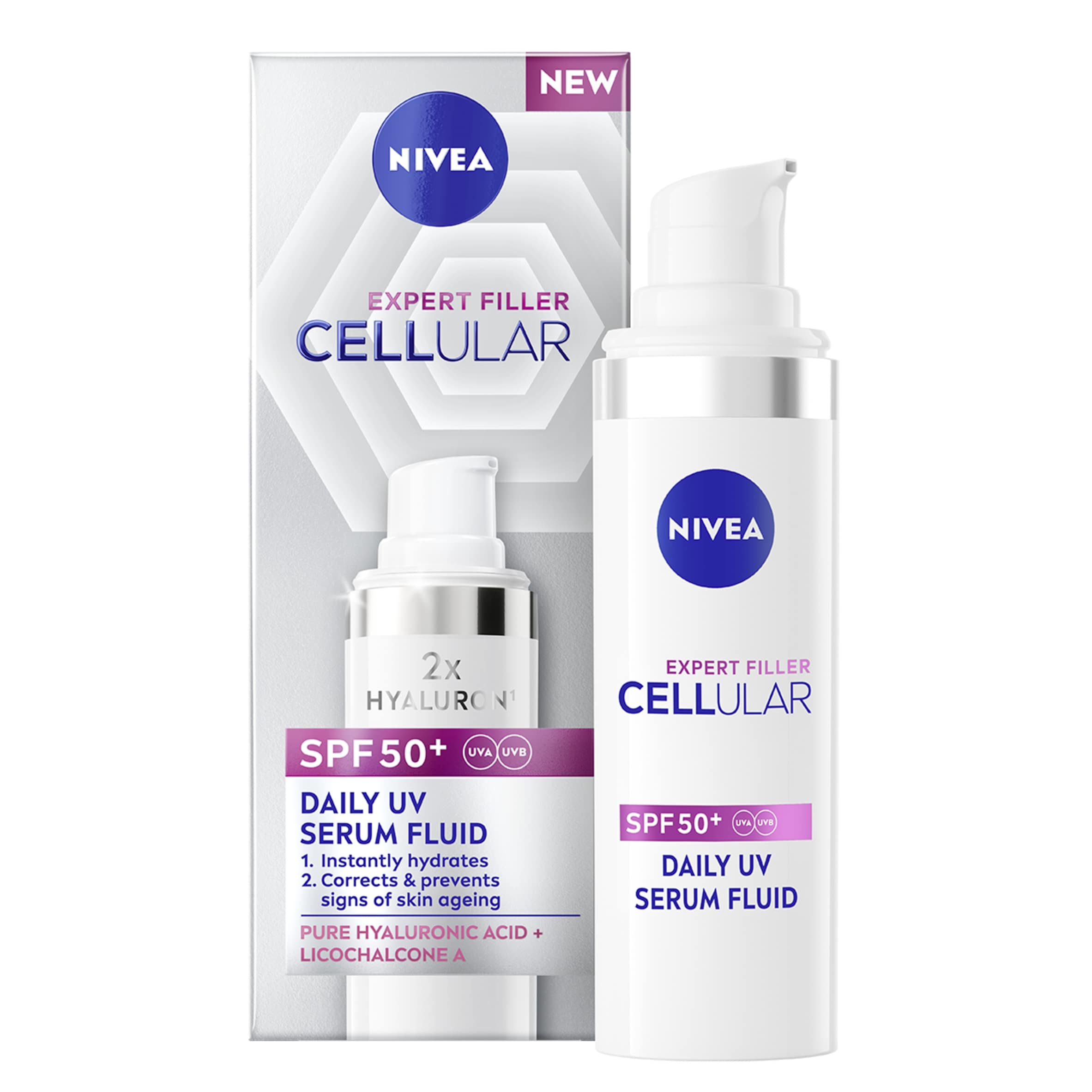 NIVEA Expert Filler Hyaluronic Acid Daily UV Serum Fluid SPF50+ 30ml