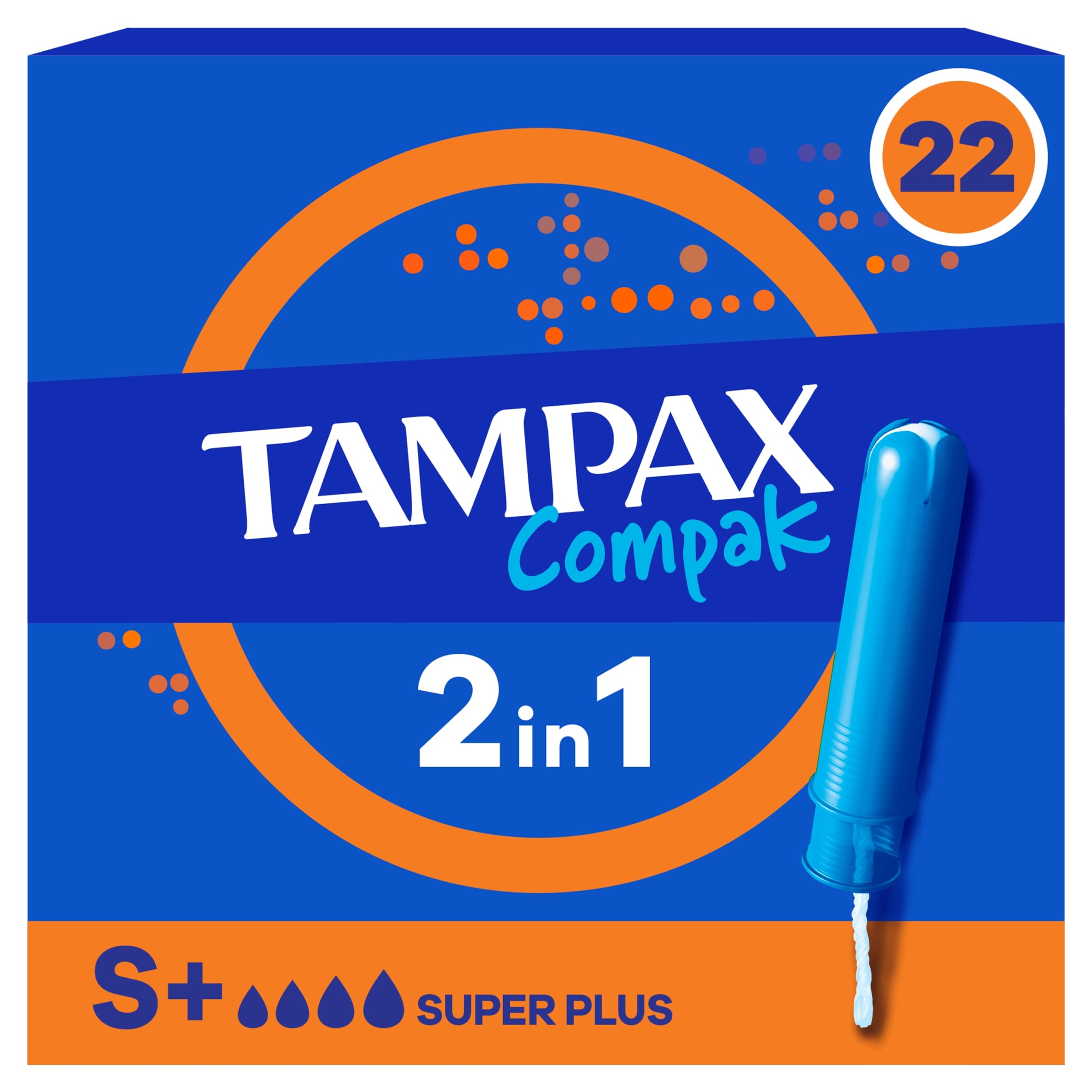 Tampax Compak Super Plus 22 Applicator Tampons