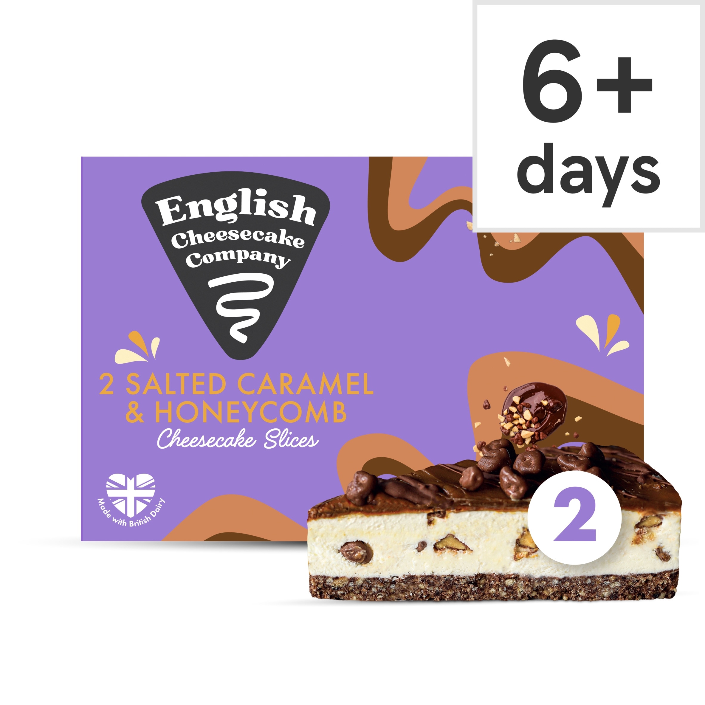 English Cheesecake Company Salted Caramel & Honeycomb Cheesecake Slices