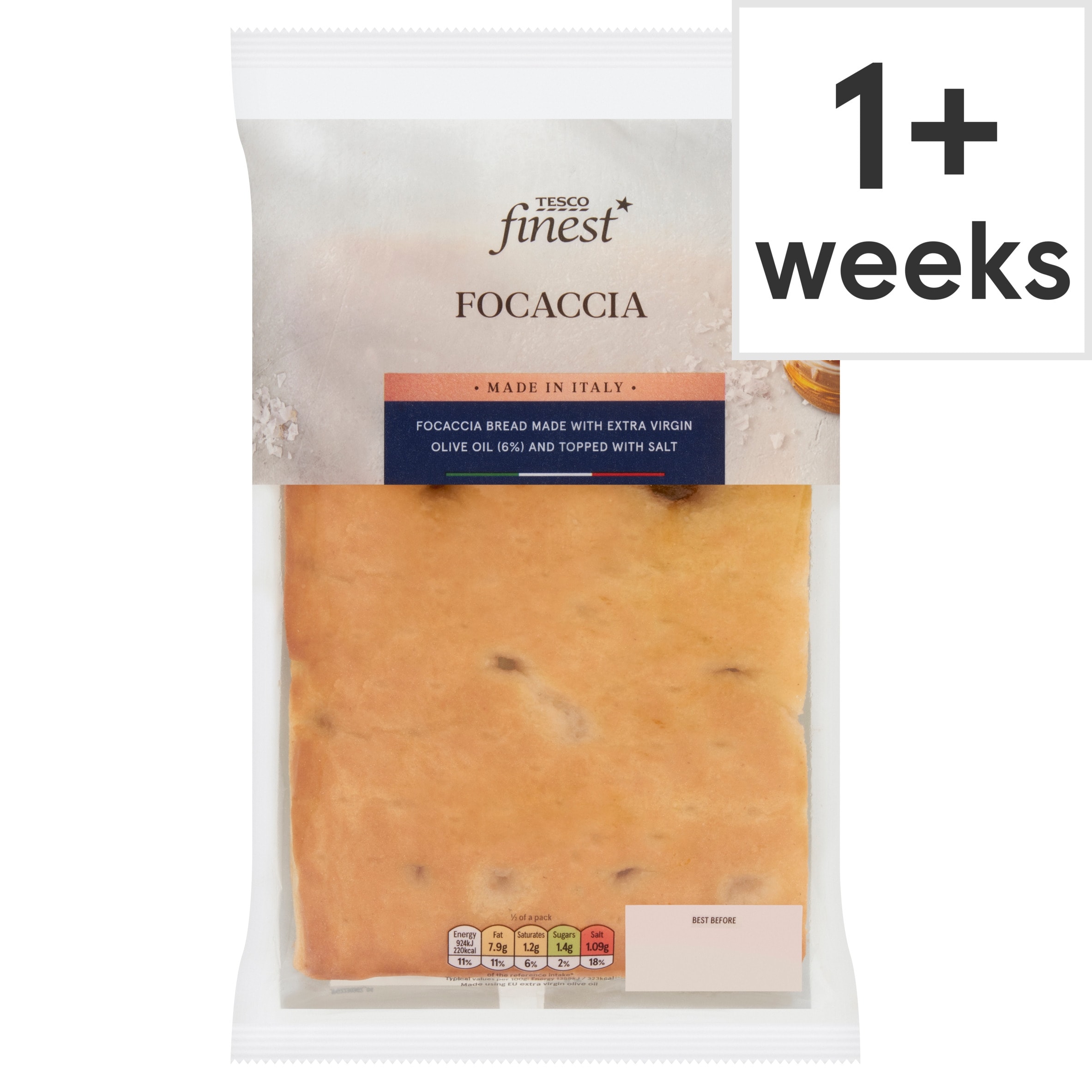 Tesco Finest Focaccia Plain 135g