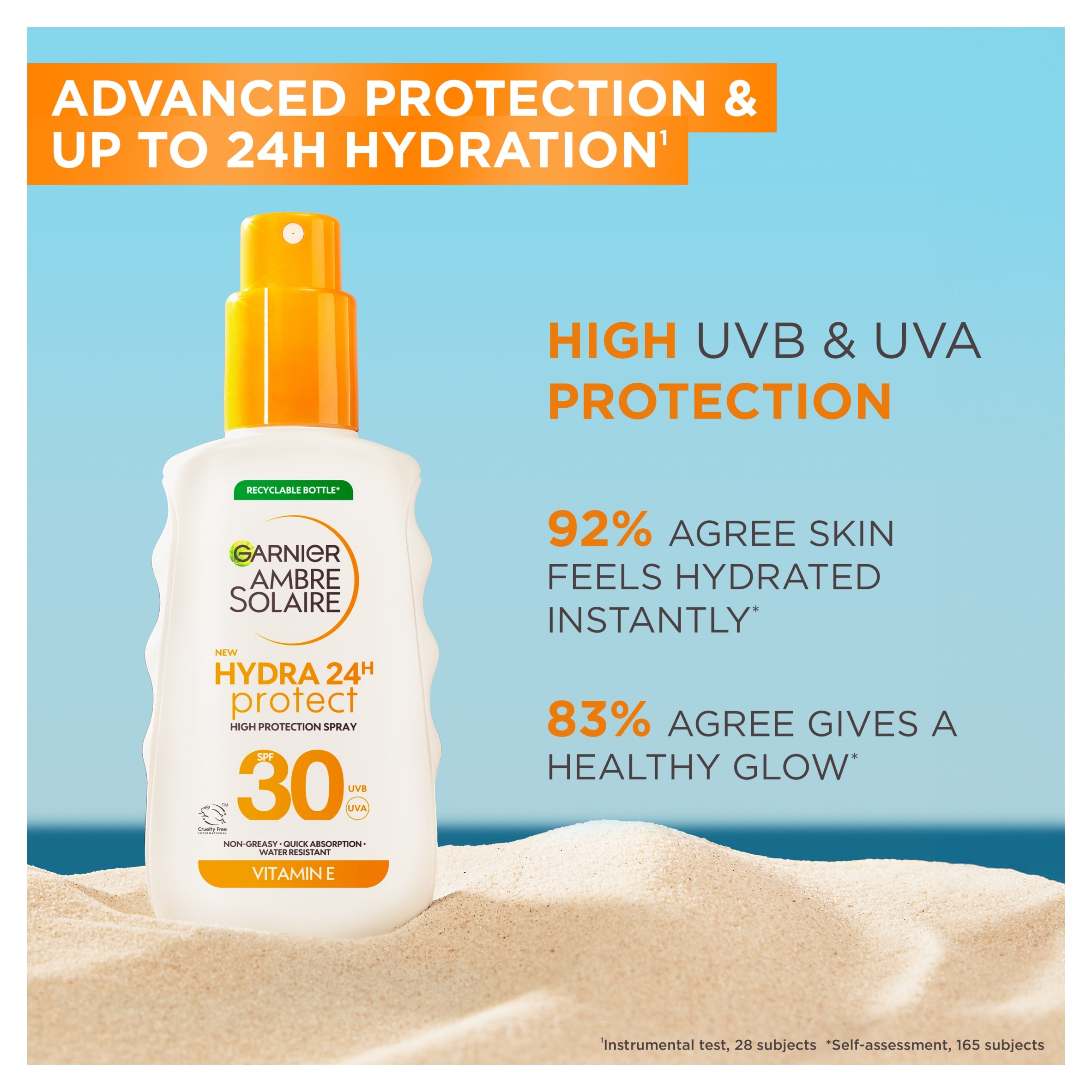 Garnier Ambre Solaire Hydra 24H Protect SPF30 Spray 150ml thumbnail 2