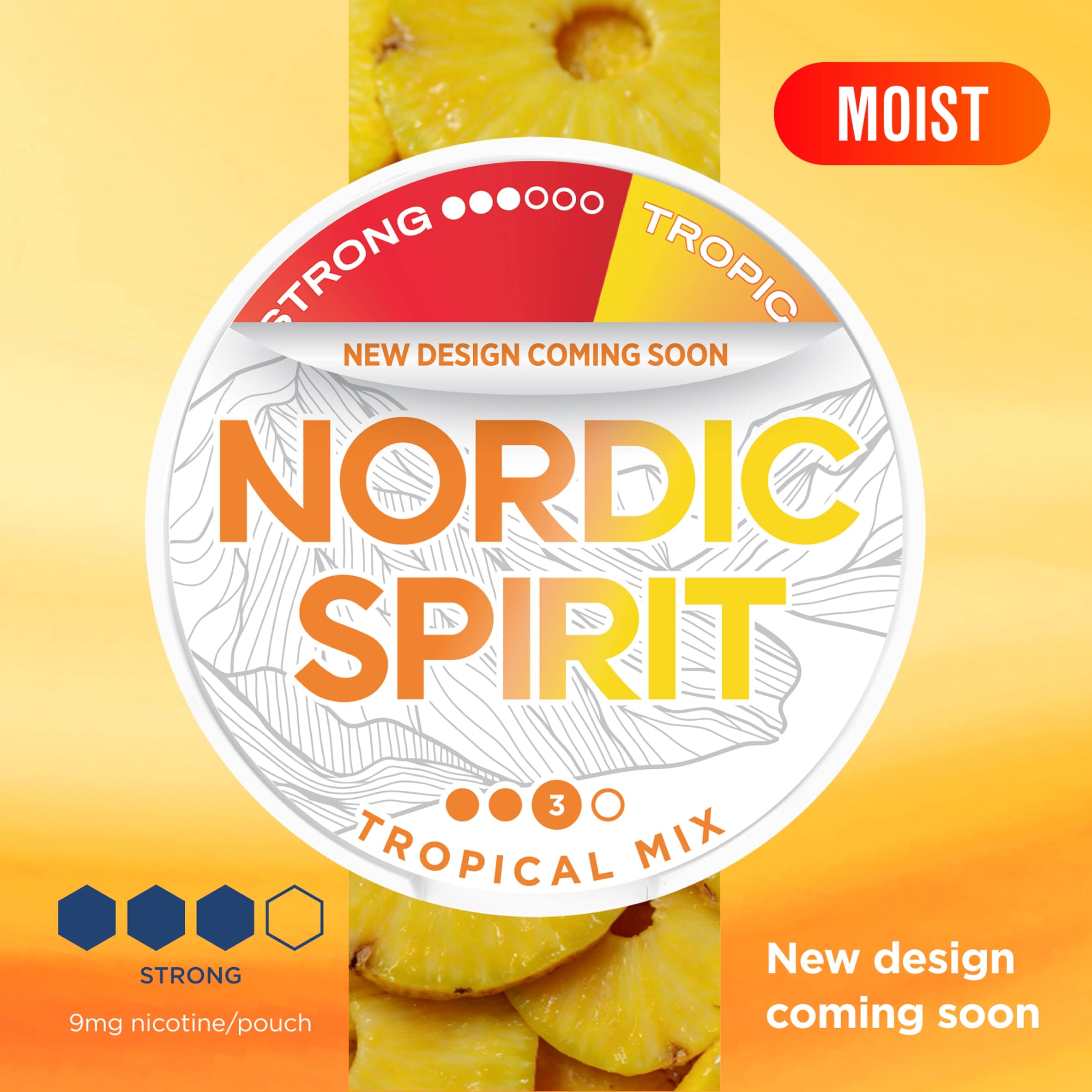 Nordic Spirit Tropical Mix Tobacco Free Nicotine Pouches Strong 20 Pack 9mg 14g thumbnail 2