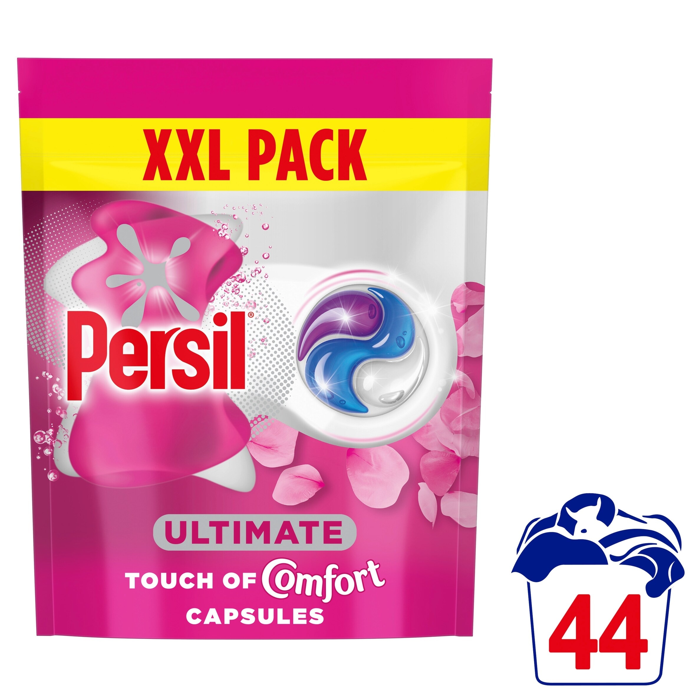Persil Ultimate Touch of Comfort Laundry Washing Detergent Capsules 44 Washes 928g
