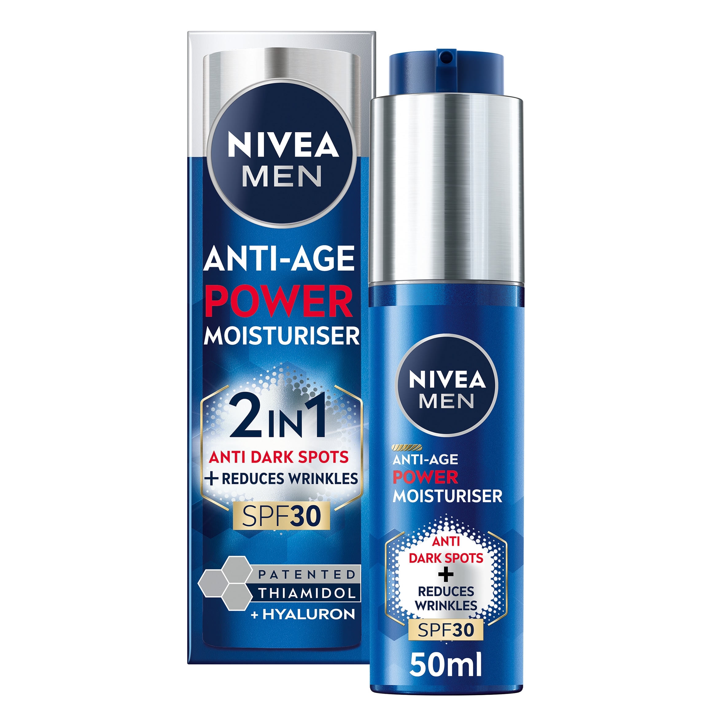 NIVEA MEN Anti-Age Power 2 in 1 Moisturiser SPF 30 50ml