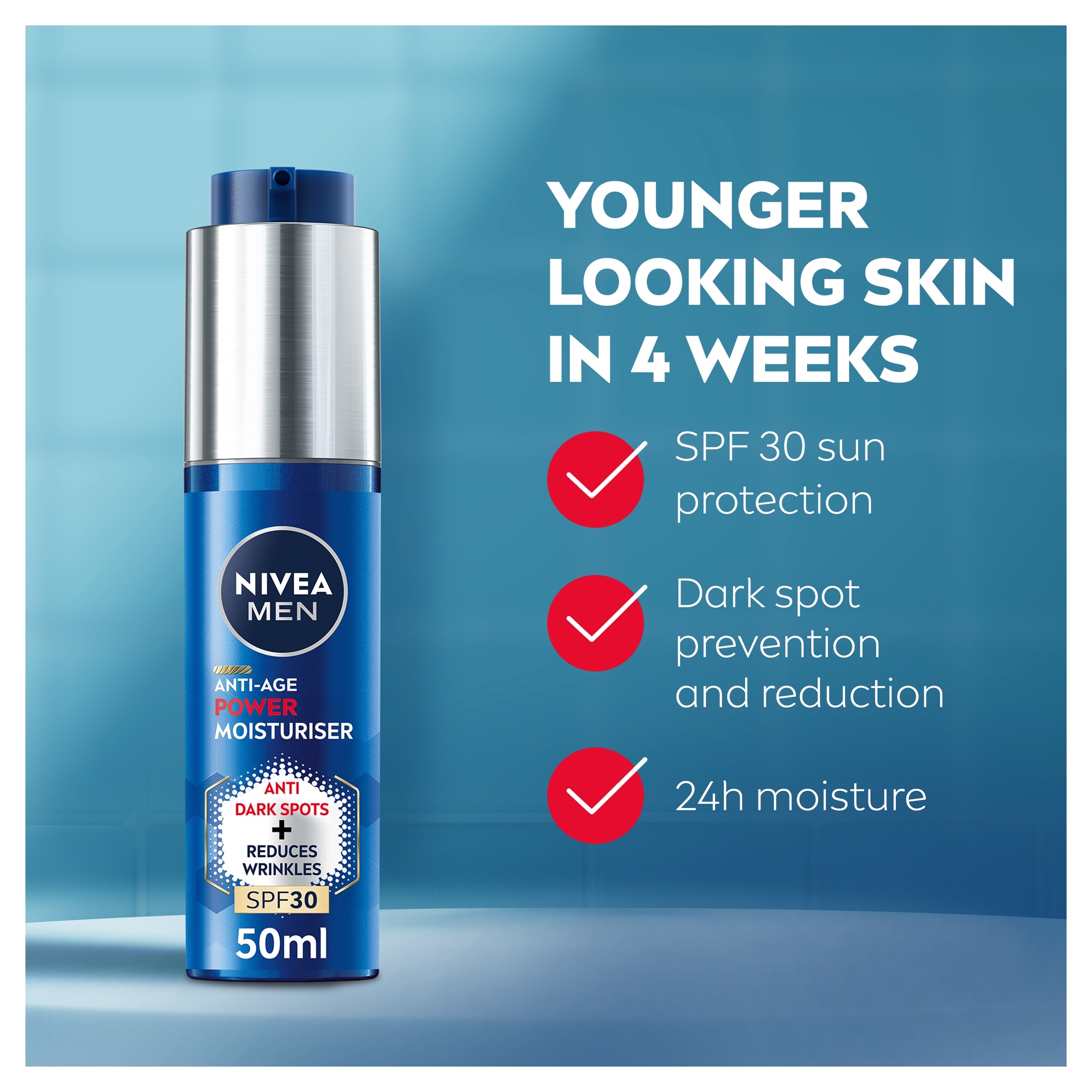 NIVEA MEN Anti-Age Power 2 in 1 Moisturiser SPF 30 50ml thumbnail 2