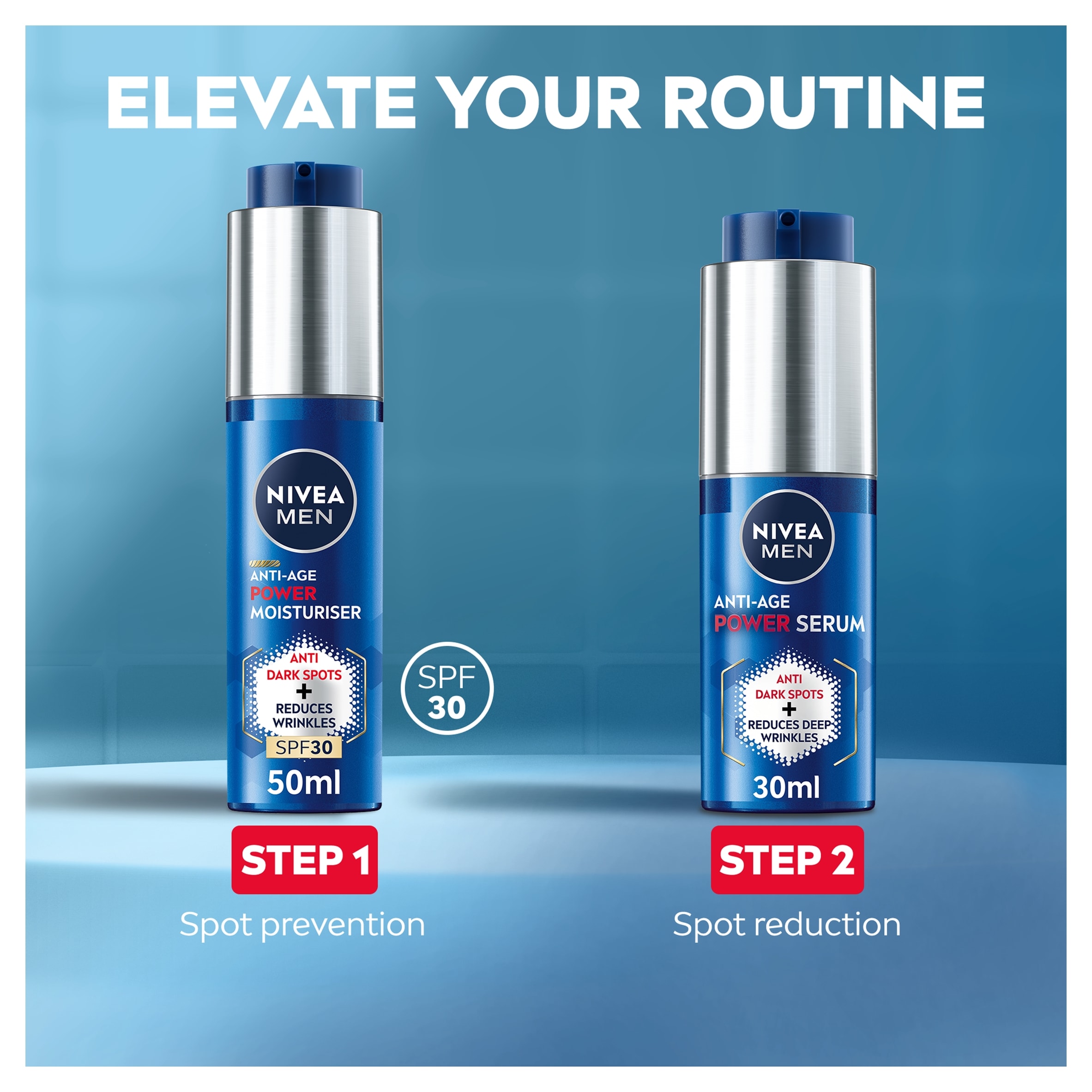NIVEA MEN Anti-Age Power 2 in 1 Moisturiser SPF 30 50ml thumbnail 3