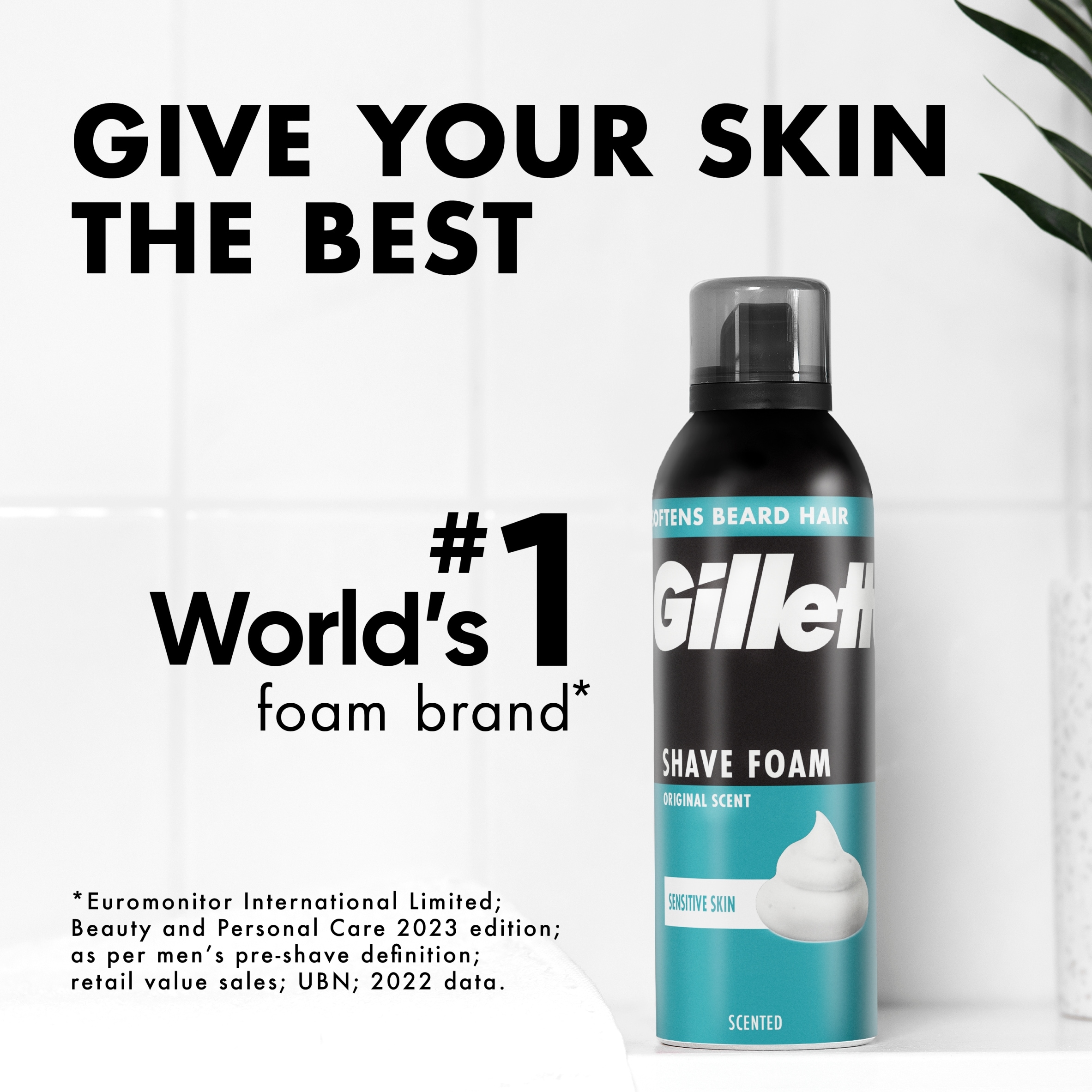 Gillette Original Scent Sensitive Shave Foam 400ml thumbnail 2