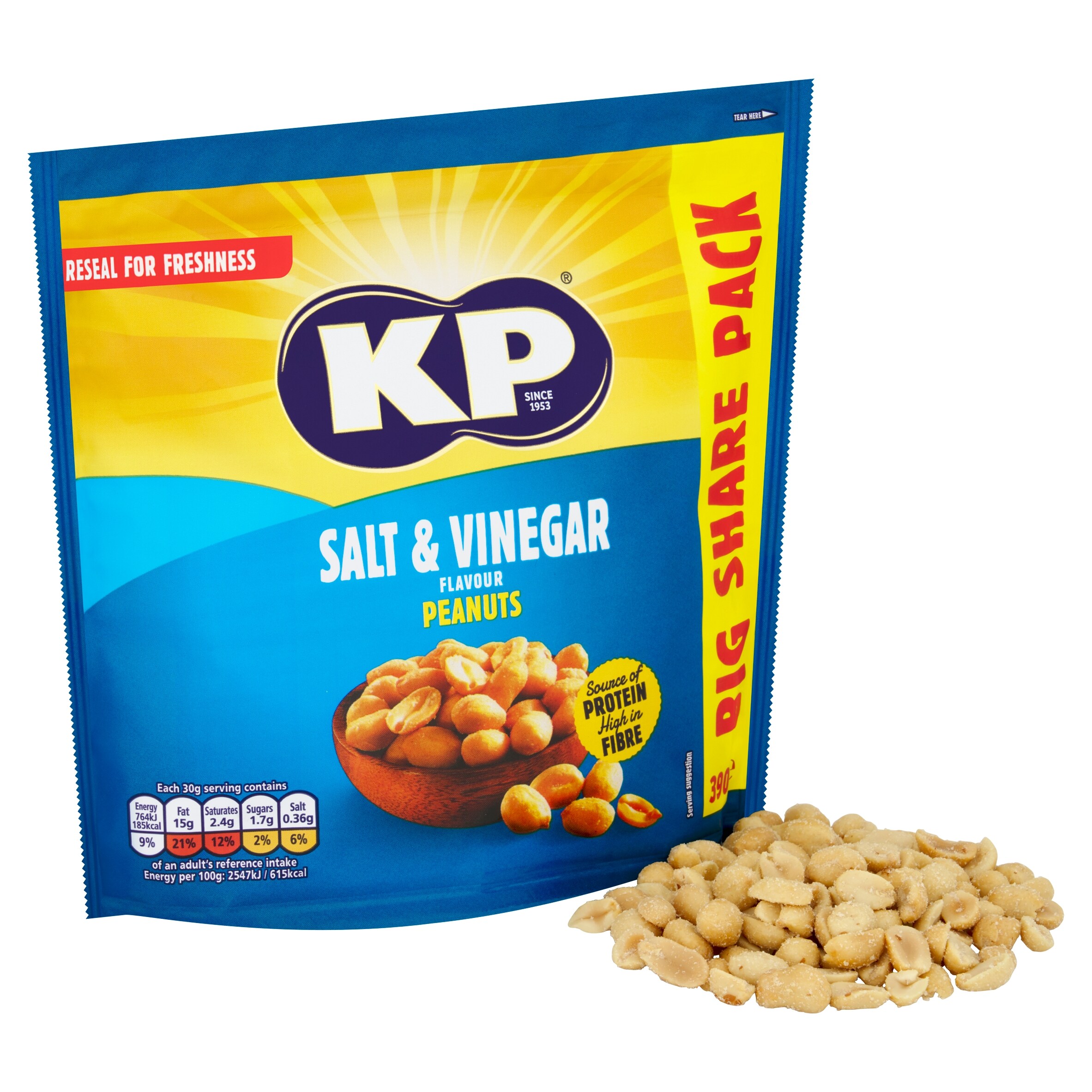 KP Salt & Vinegar Peanuts 390g thumbnail 2