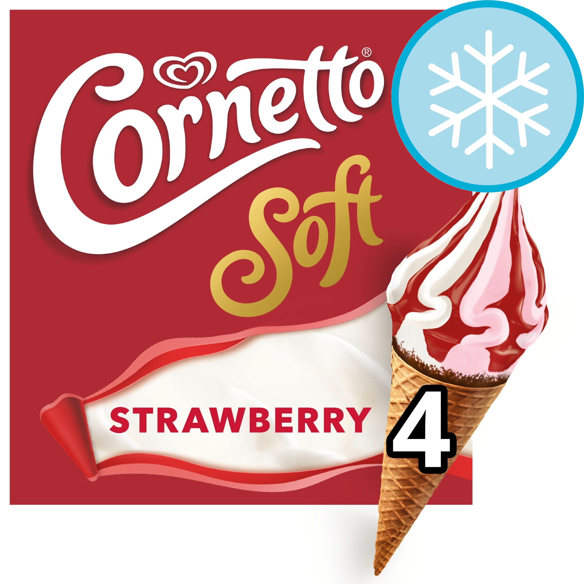 Cornetto Soft Vanilla & Strawberry 4MP