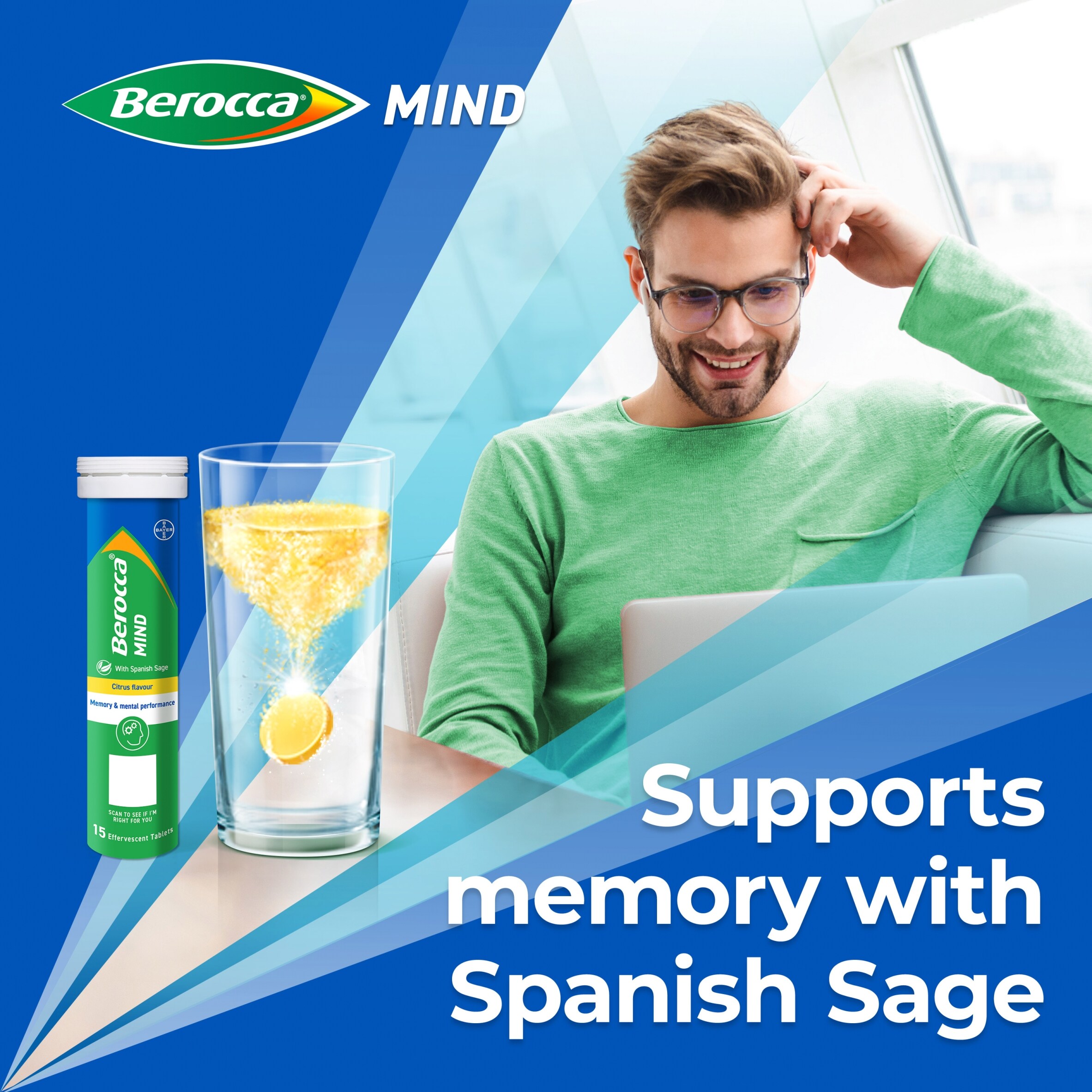 Berocca Mind Citrus Effervescent Tablets 15s thumbnail 4