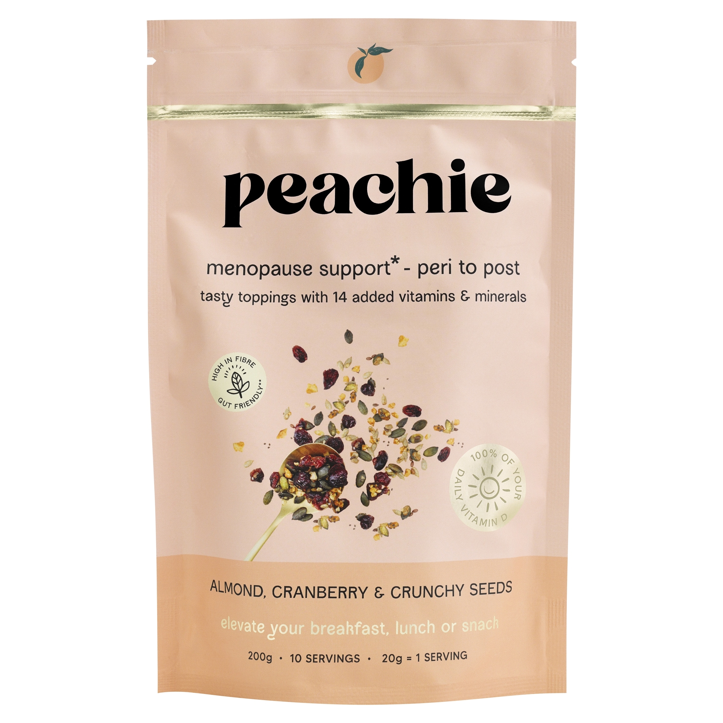 Peachie - Almond & Cranberry Toppings for Menopause 200g