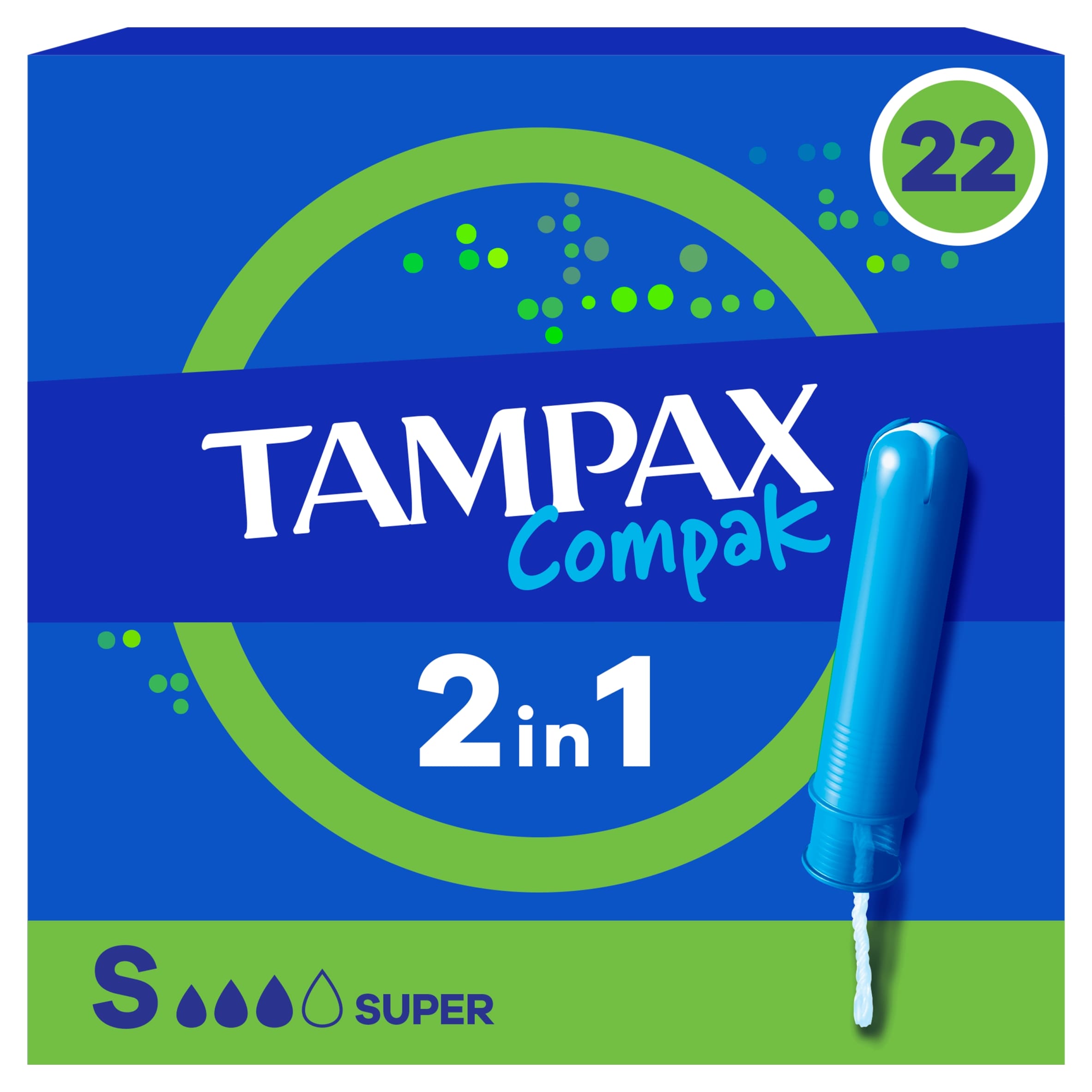 Tampax Compak Super 22 Applicator Tampons