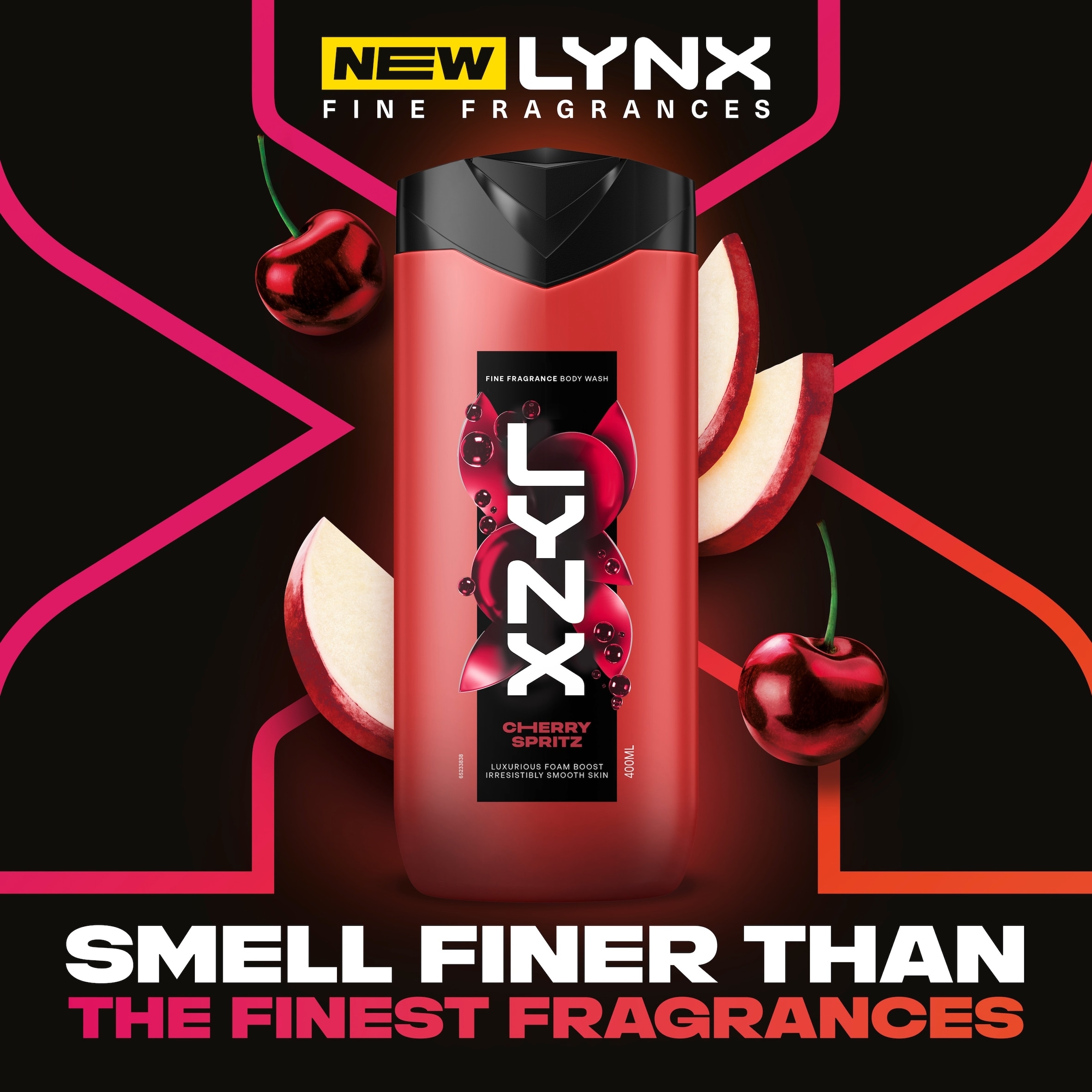 Lynx Fine Fragrance Cherry Spritz Body Wash 400ml thumbnail 2