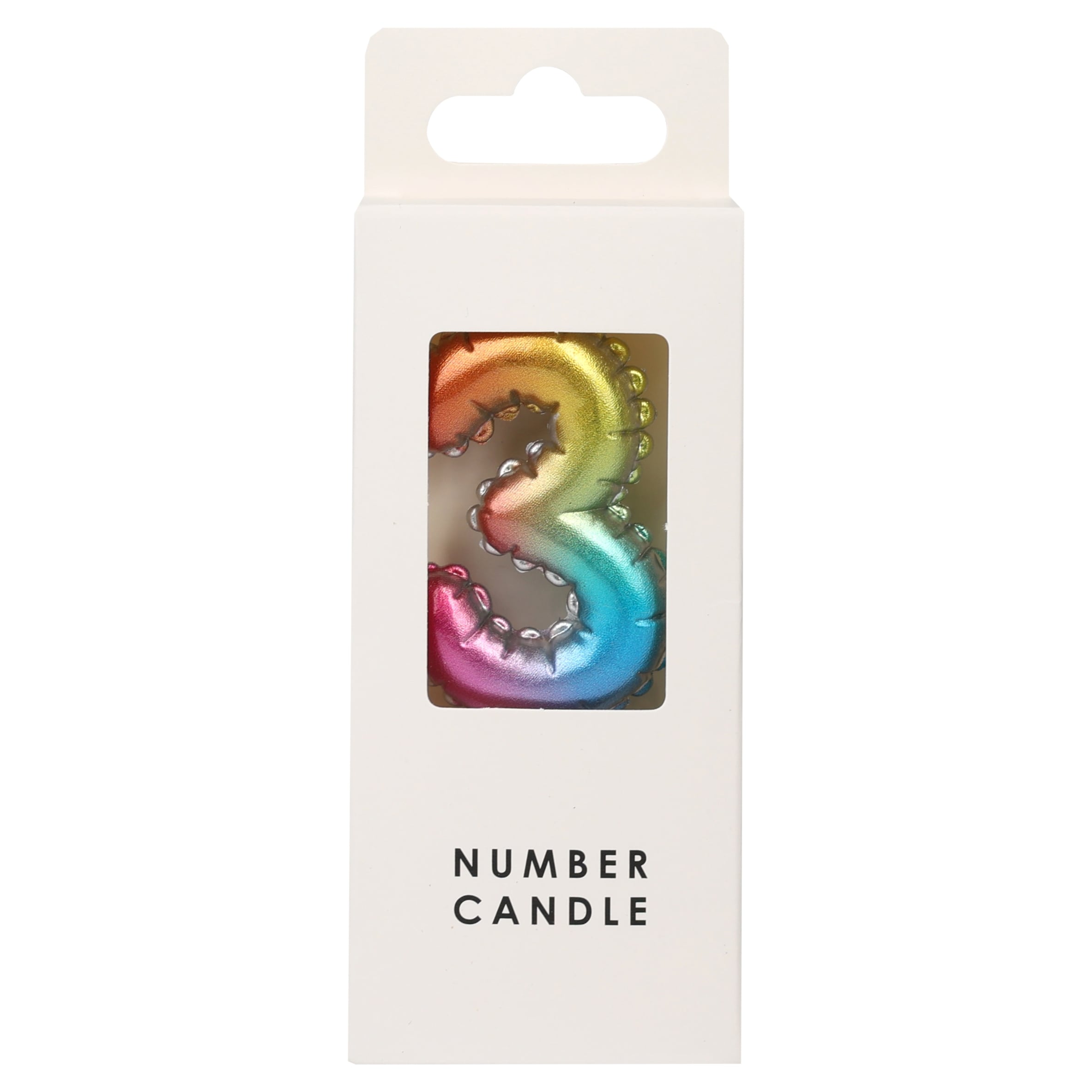 TABLE FUN NUMERICAL CANDLE NO.3 - MULTICOLOUR