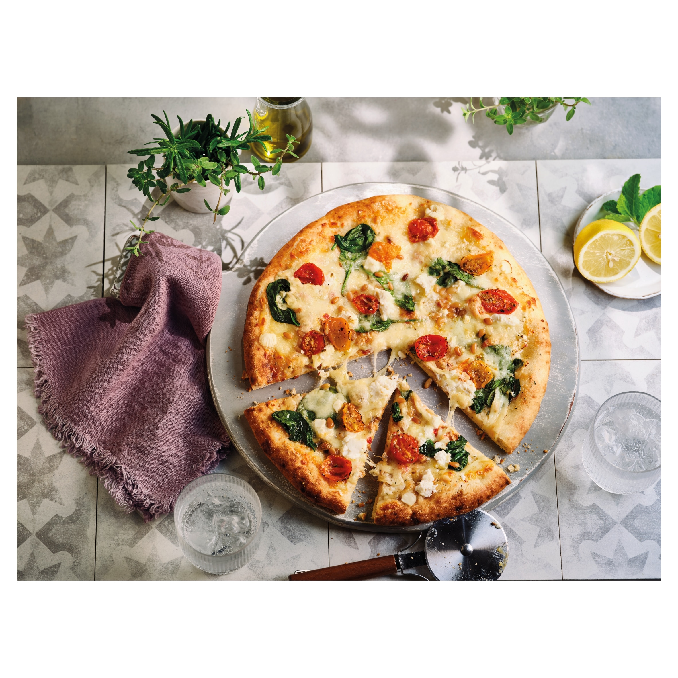 Finest Quattro Formaggi, spinach & slow roasted tomato pizza  thumbnail 2