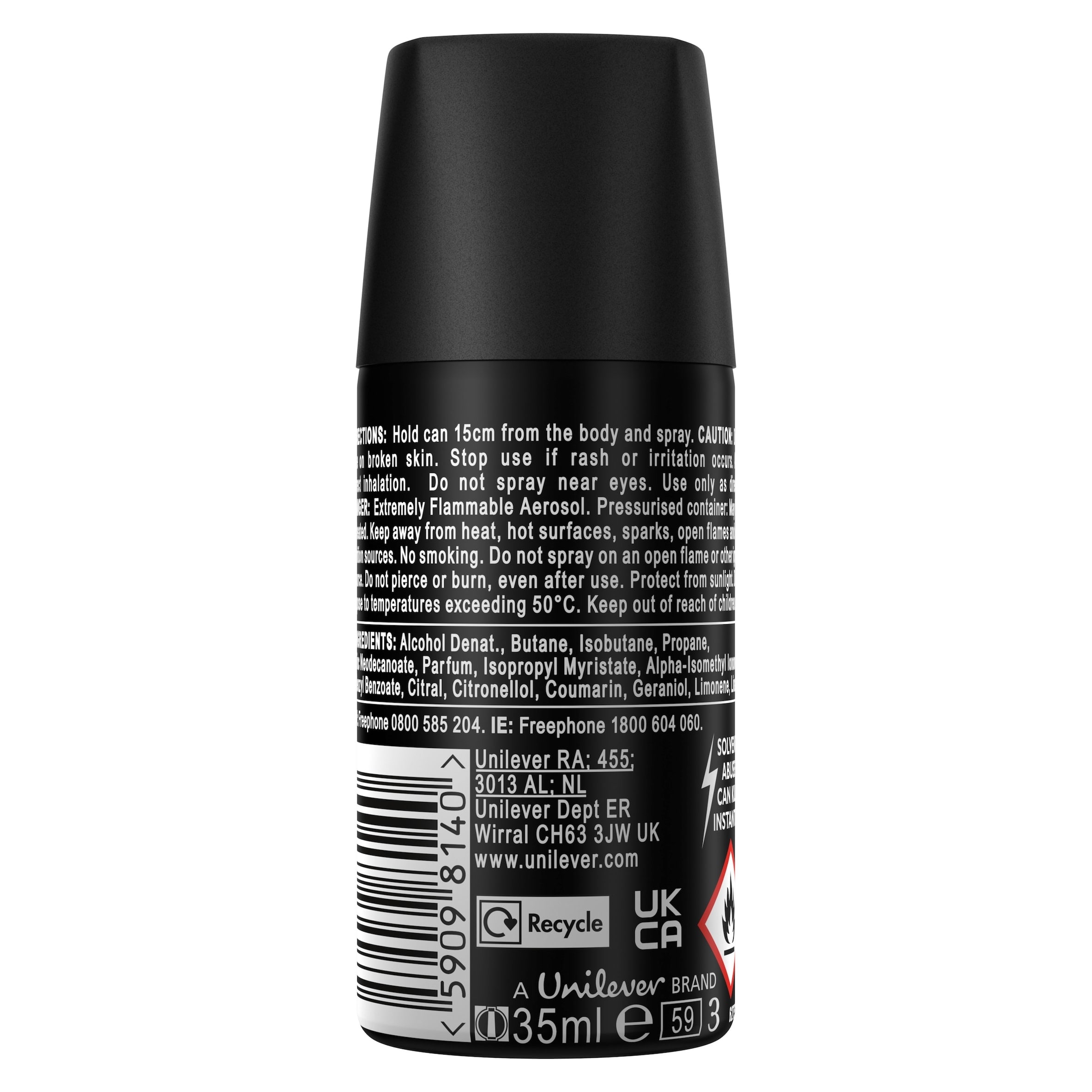 Lynx Fine Fragrance Black Vanilla Deodorant Bodyspray 35ml thumbnail 5