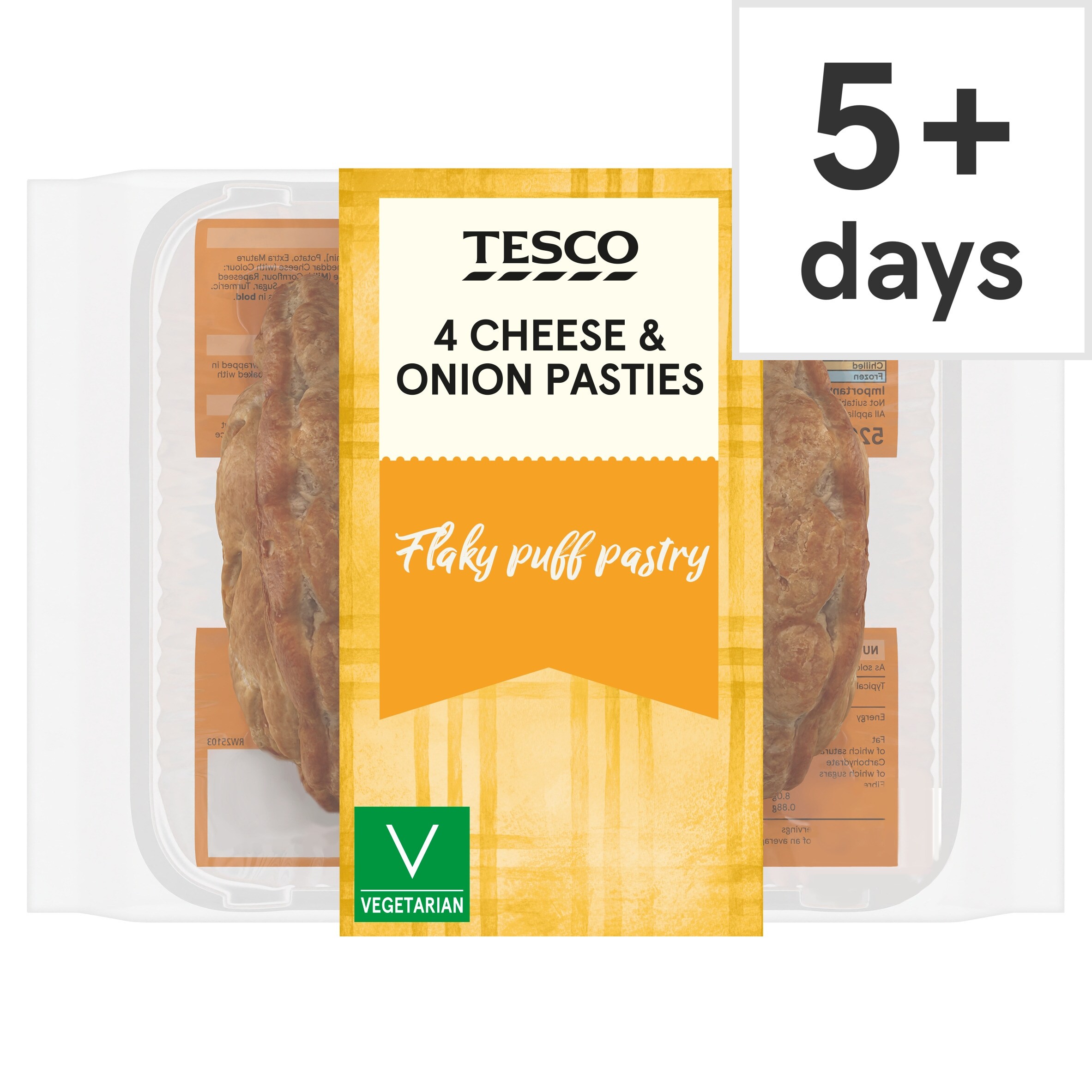 Tesco 4 Cheese & Onion Pasties 520g