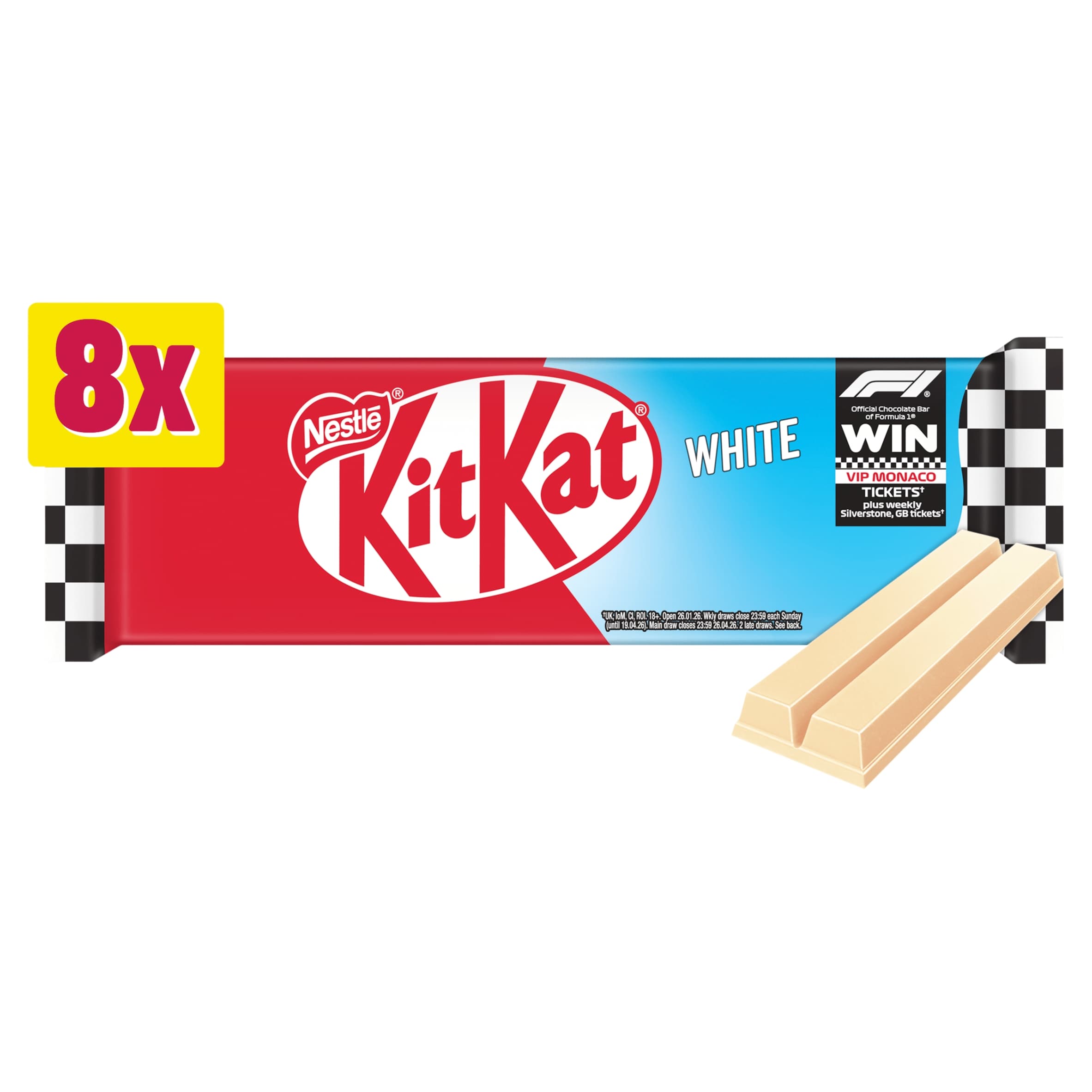KitKat 2 Finger White Chocolate Biscuit Bar, Multipack