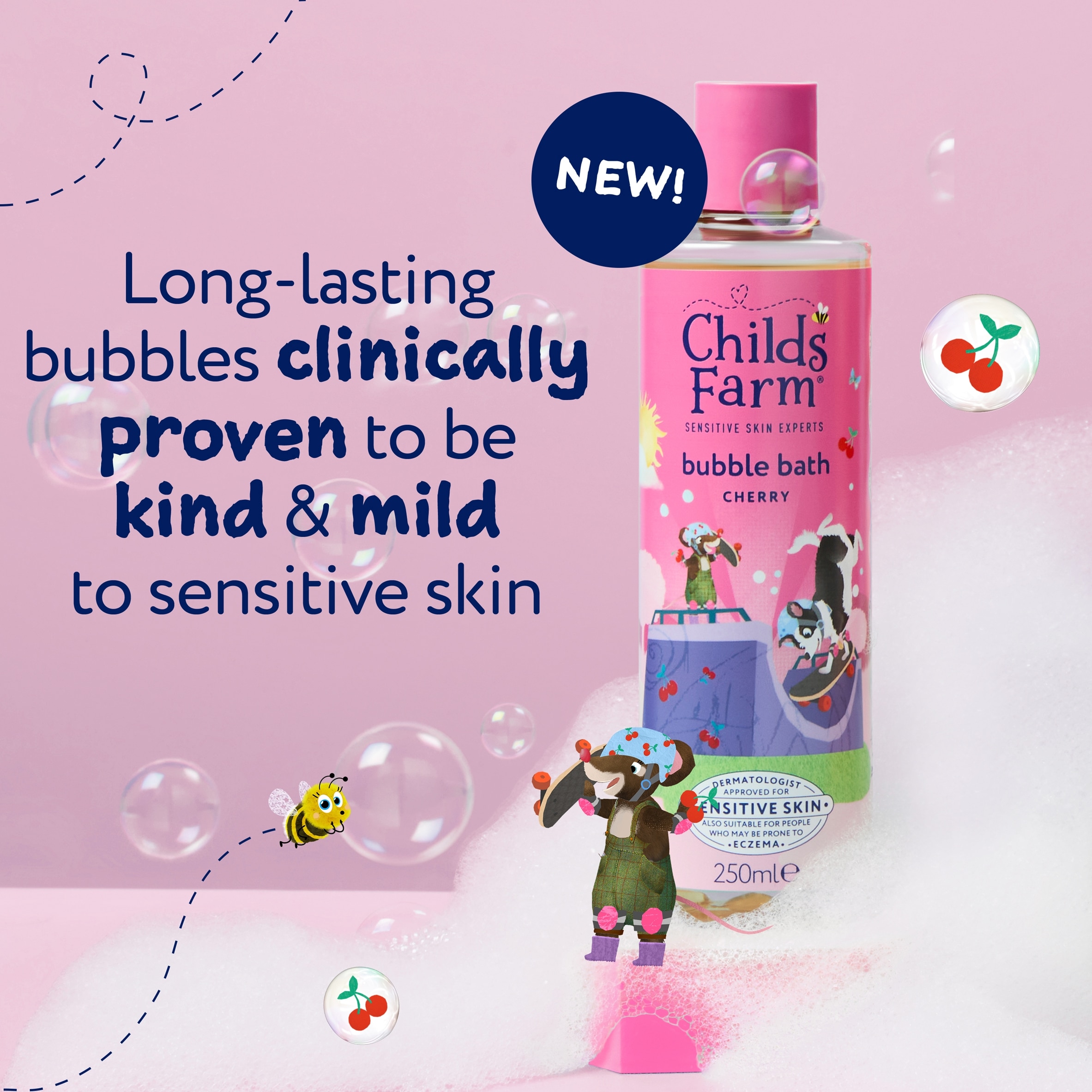 Childs Farm Bubble Bath Cherry 250ml thumbnail 2