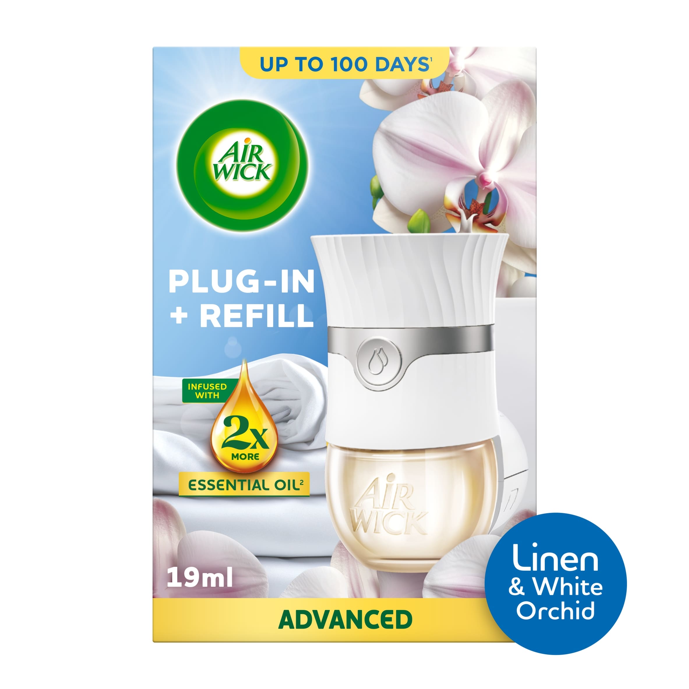 Air Wick Plug-In Kit Linen & White Orchid Air Freshener 19ml