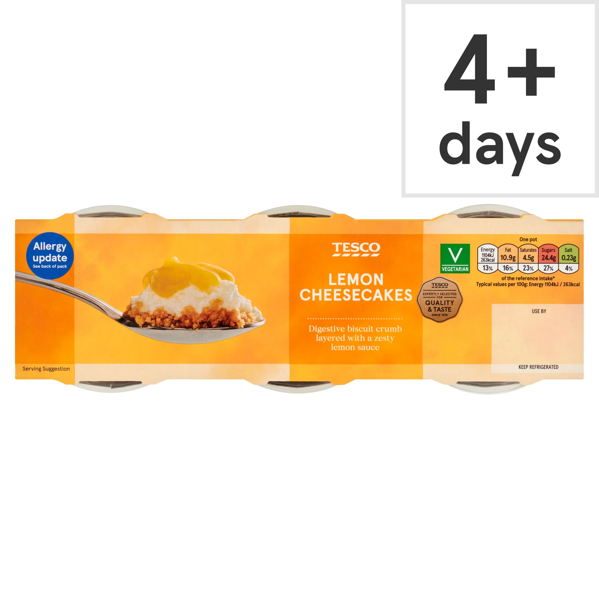 Tesco Lemon Cheesecakes 3 x 100g