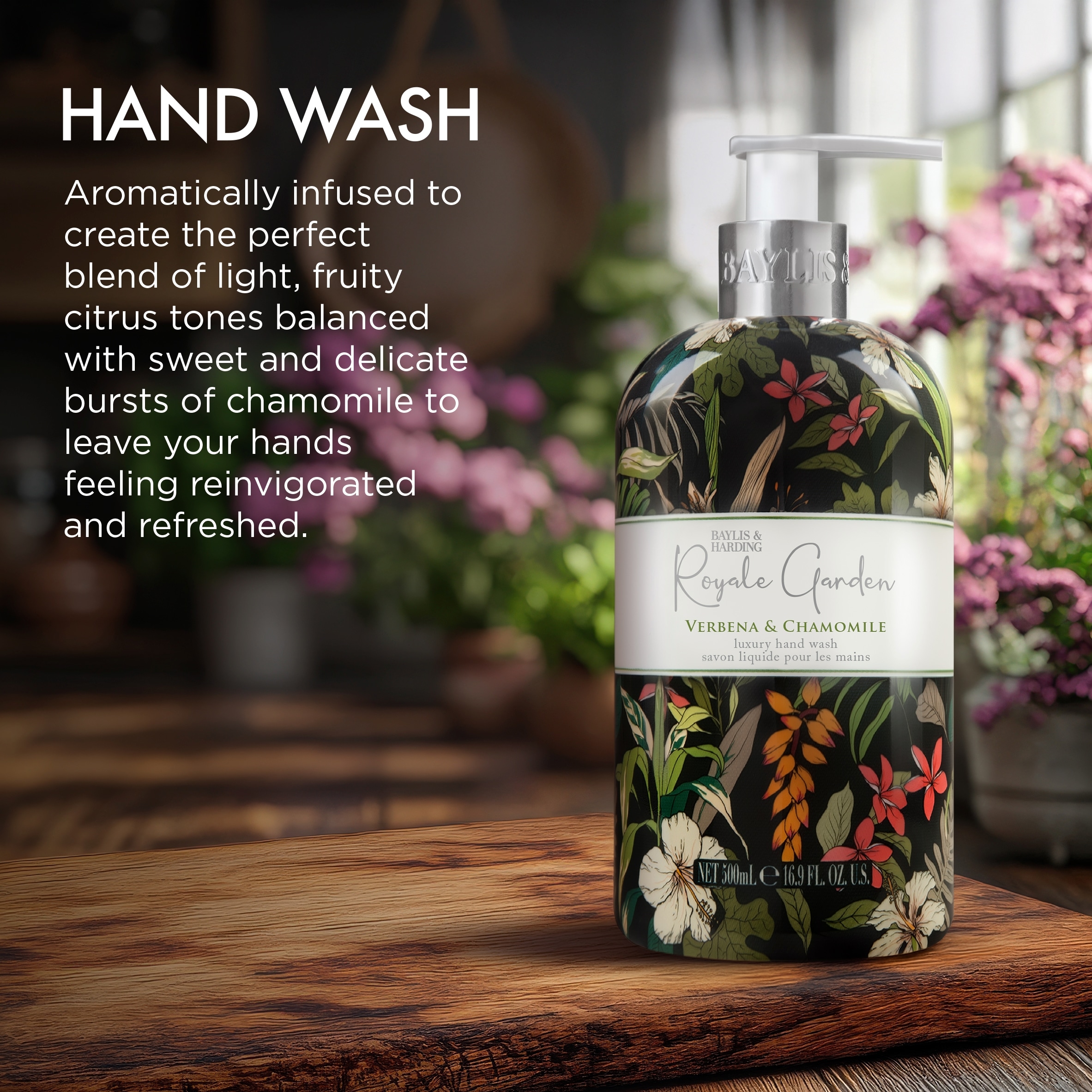 Baylis & Harding Royale Garden Verbena & Chamomile Hand Wash 500ml thumbnail 3