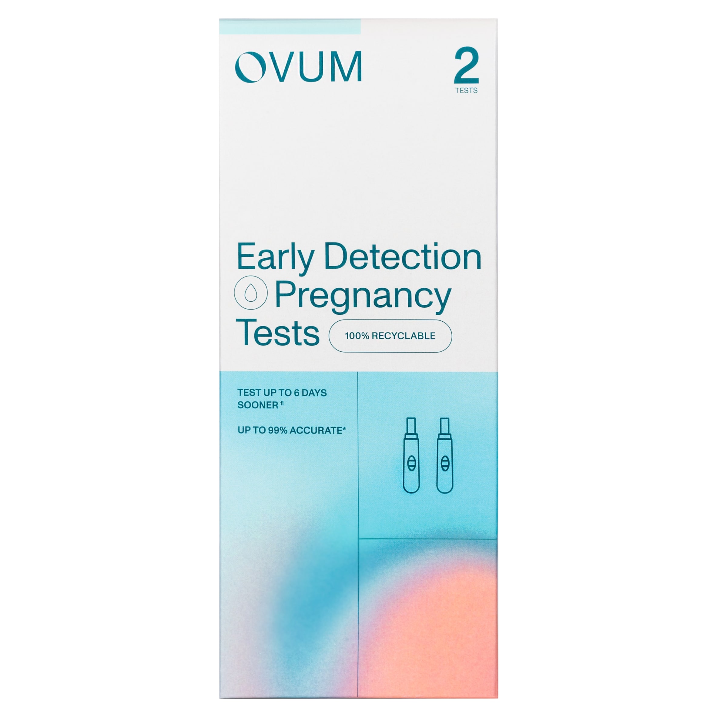 OVUM Early Detection Pregnancy Test 2 Pack