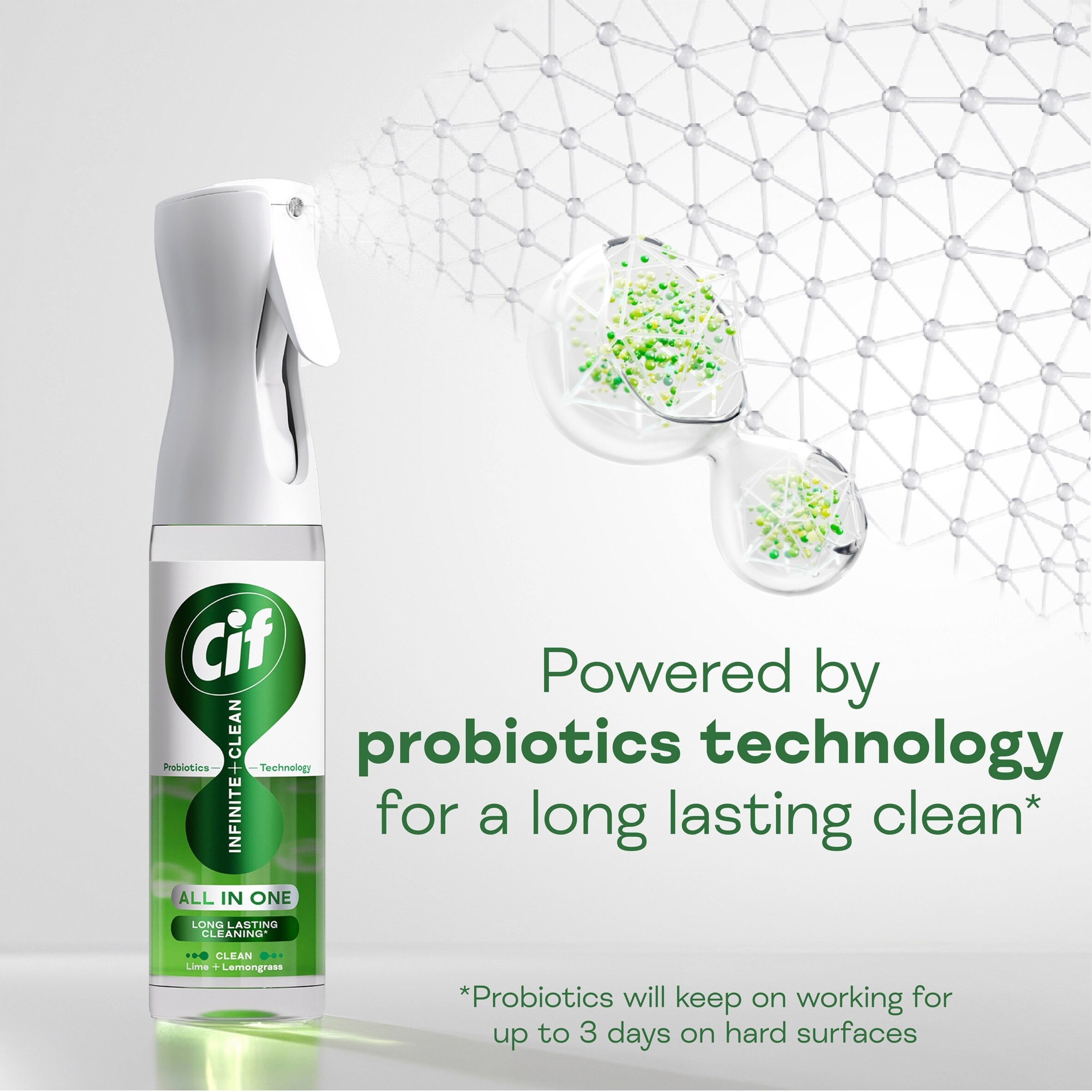 Cif Infinite Clean All in One: Clean Lime and Lemongrass Spray 280ml thumbnail 4