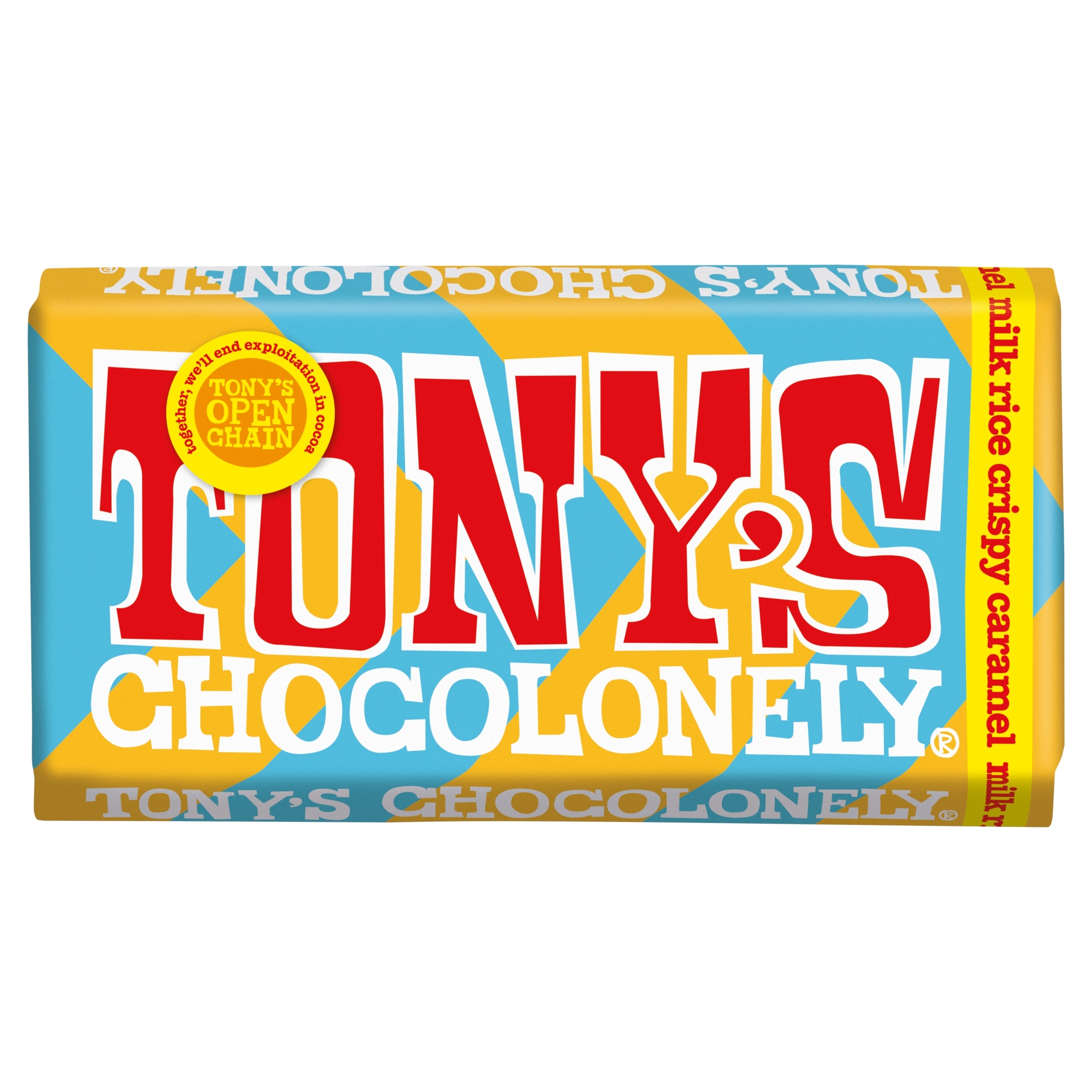 Tony's Chocolonely Milk Chocolate Caramel Rice Crispy 180g
