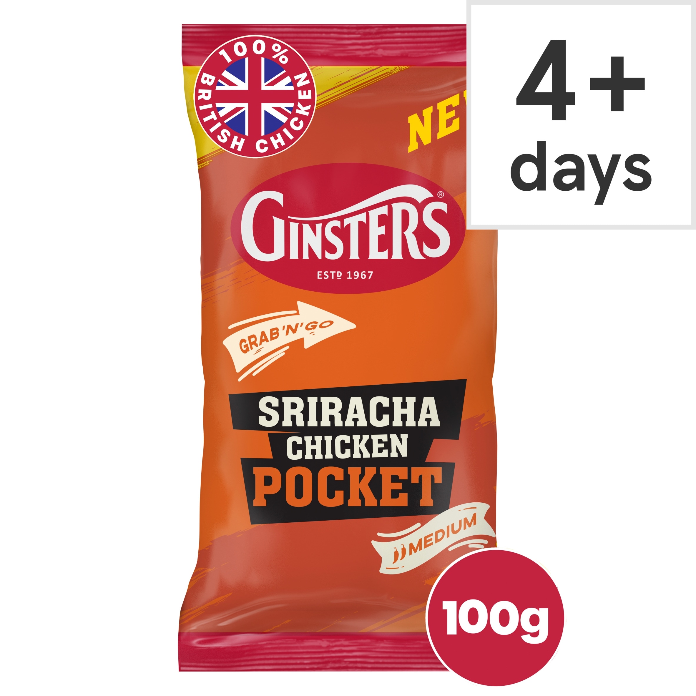 Ginsters Sriracha Chicken Pocket 100g
