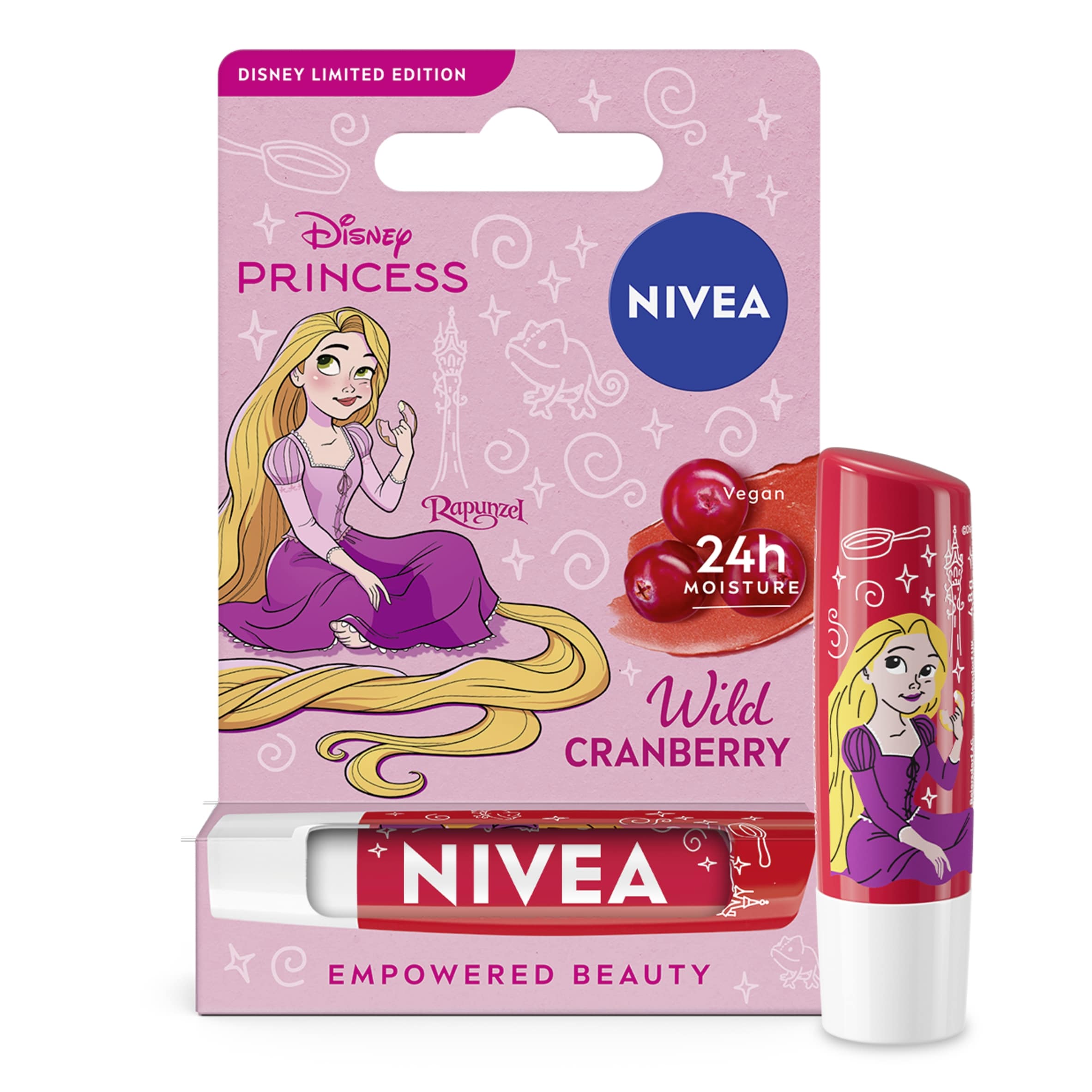 NIVEA Disney Rapunzel Wild Cranberry Lip Balm 4.8g
