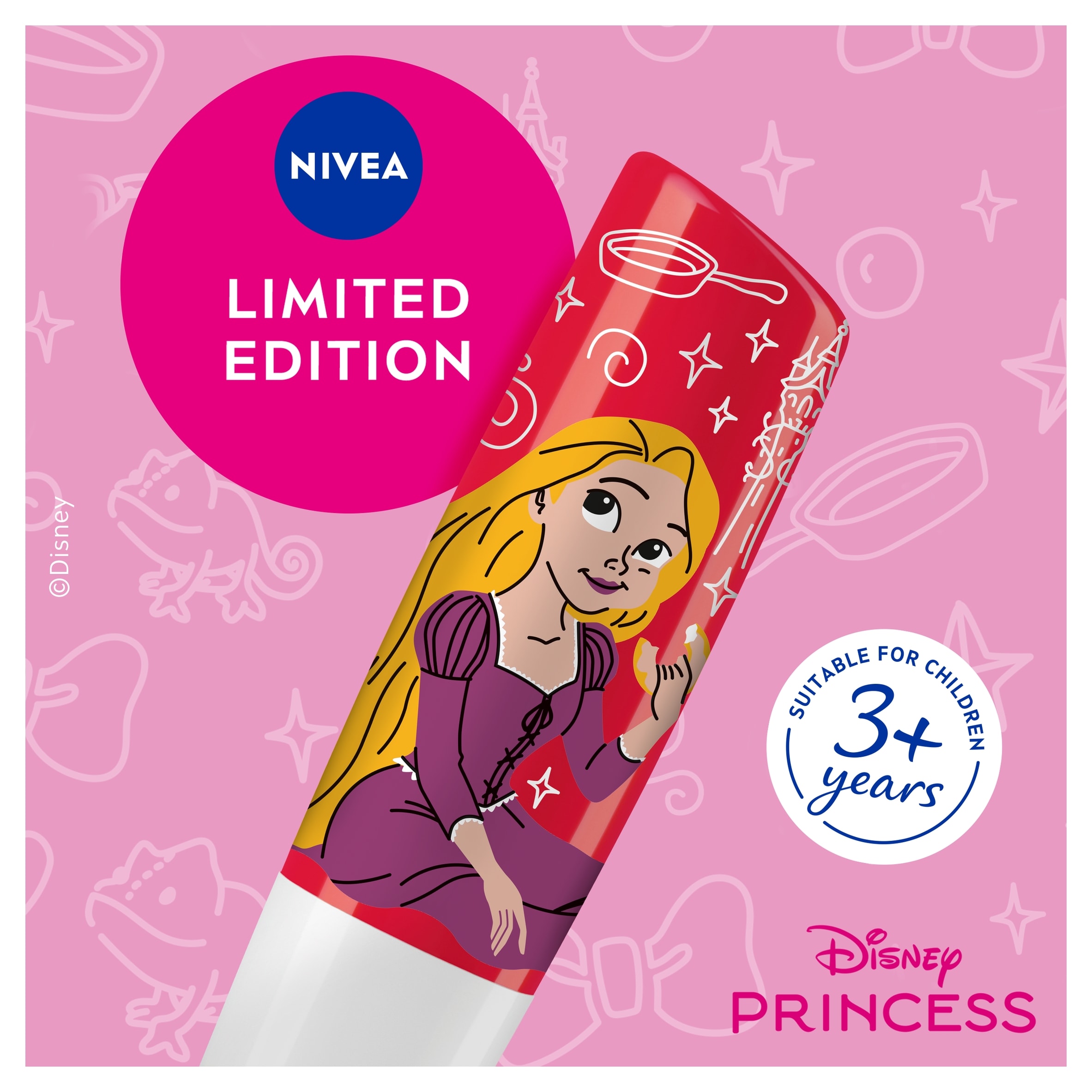NIVEA Disney Rapunzel Wild Cranberry Lip Balm 4.8g thumbnail 2