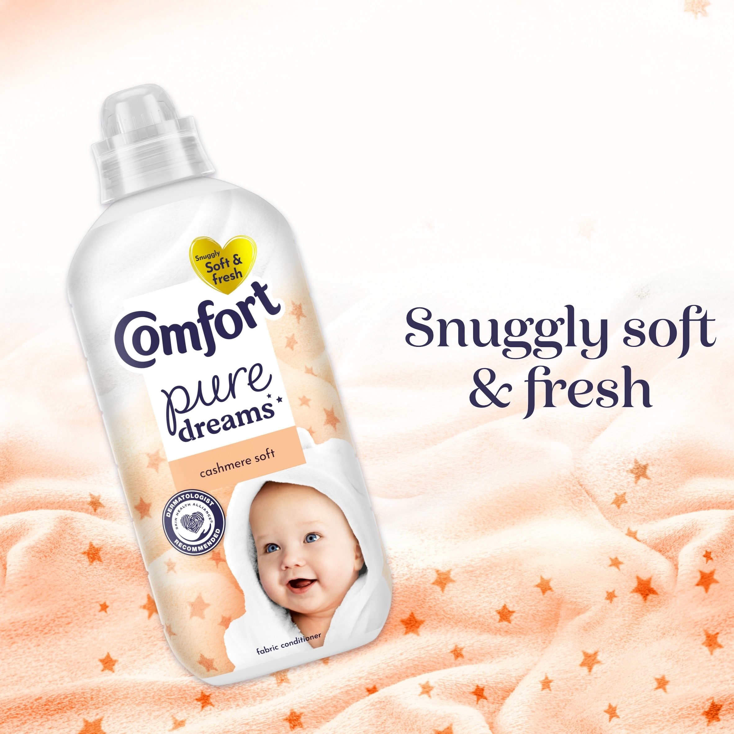 Comfort Pure Dreams Fabric Conditioner Cashmere Soft 48 Washes 1440ml thumbnail 4