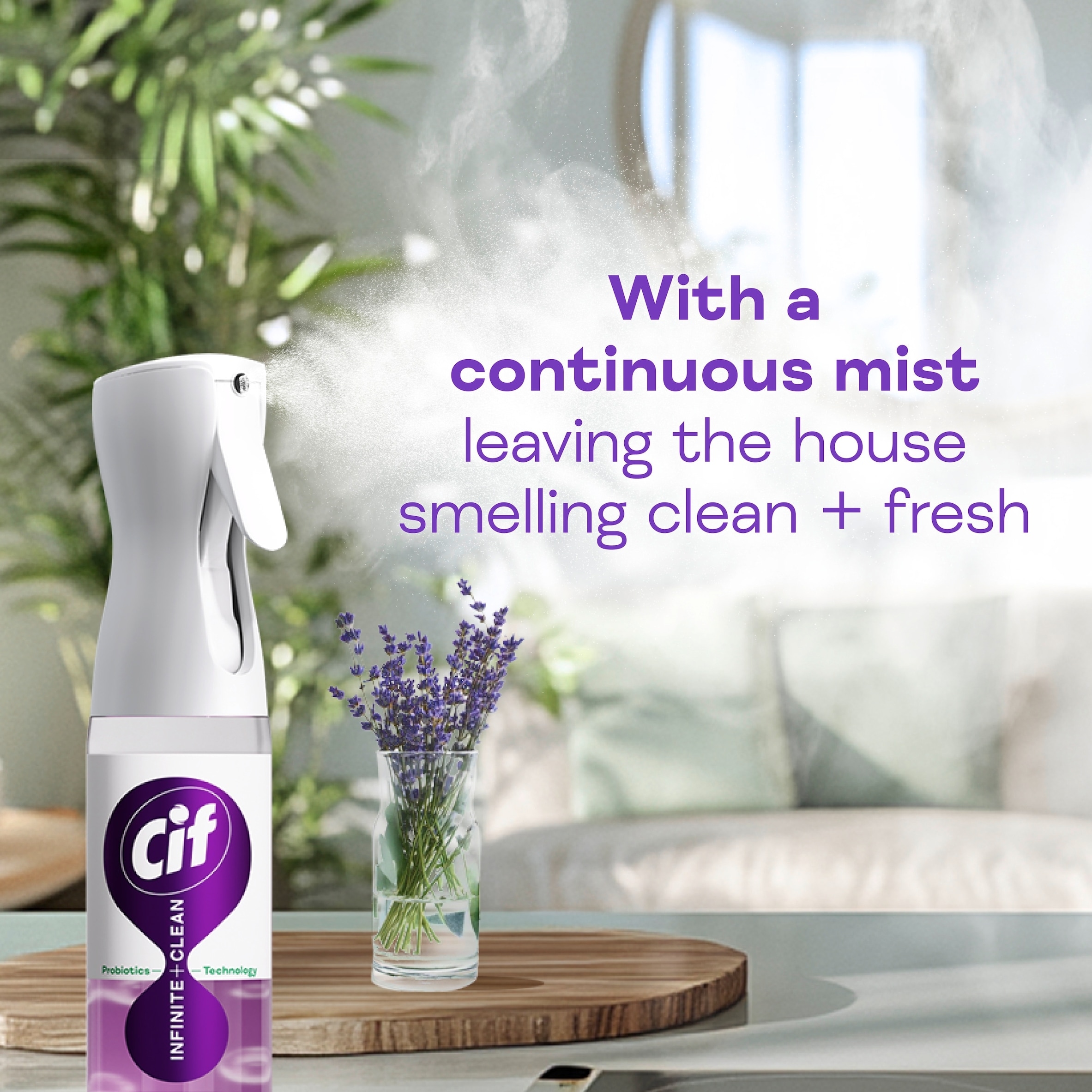 Cif Infinite Clean All in One: Fresh Lavender and Eucalyptus Spray 280ml thumbnail 3
