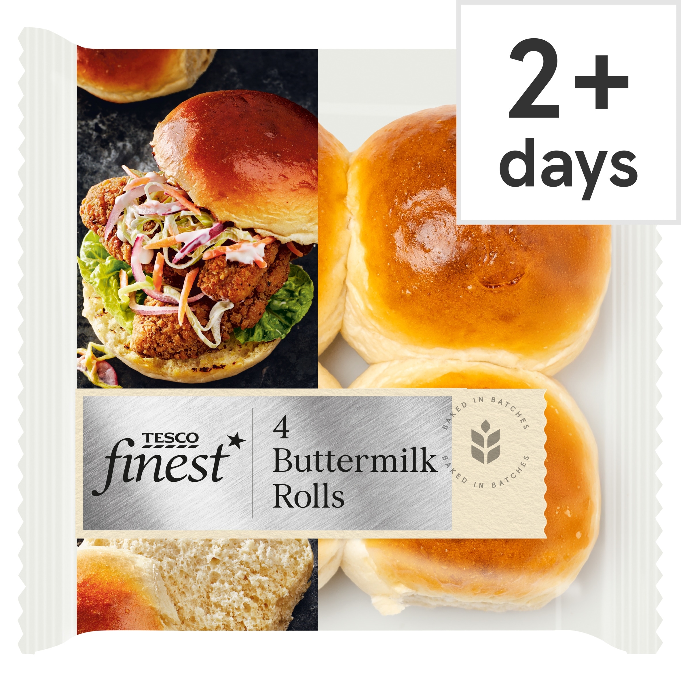 Tesco Finest Buttermilk Rolls 4 Pack