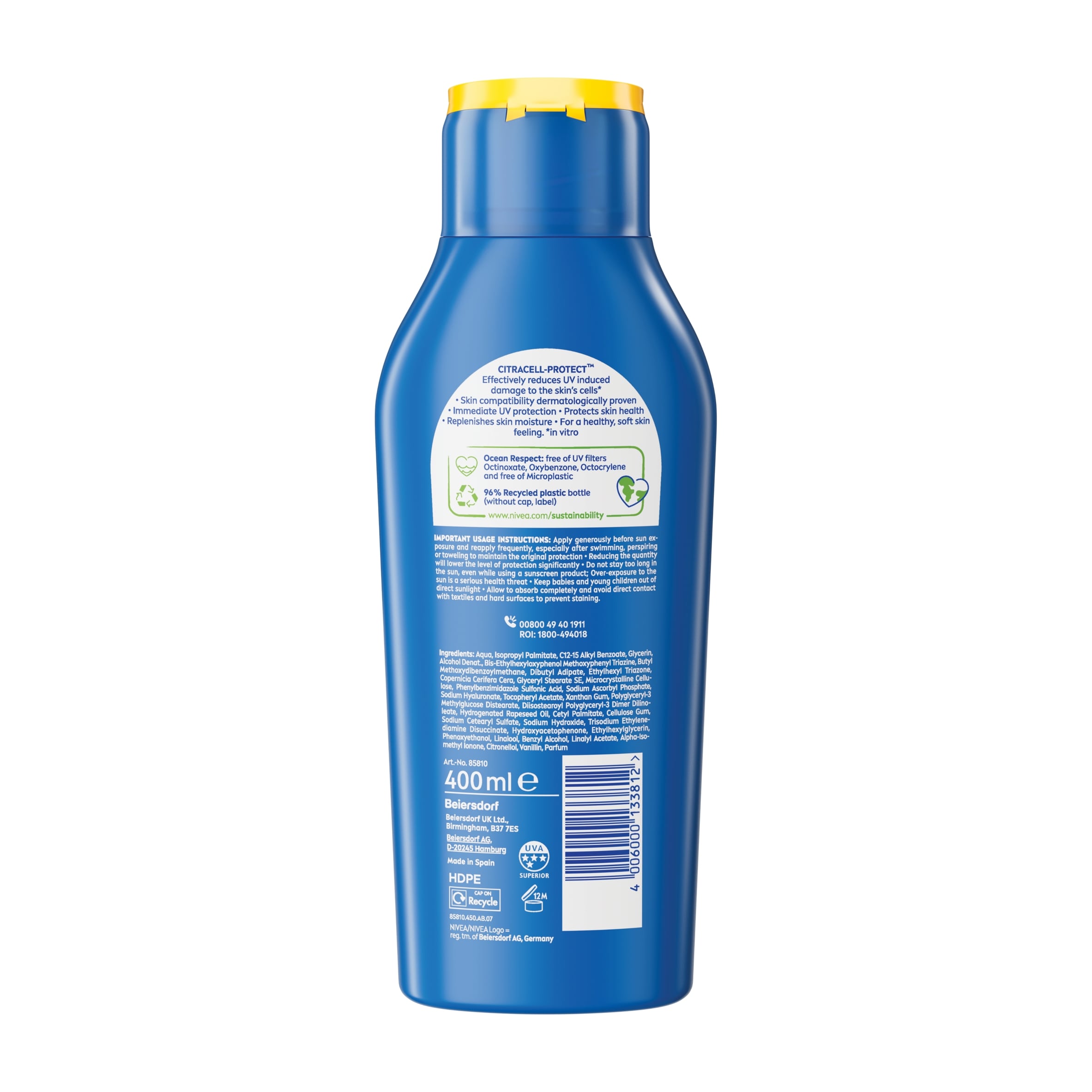 NIVEA SUN Protect & Moisture SPF30 Sun Cream Lotion 400ml thumbnail 3