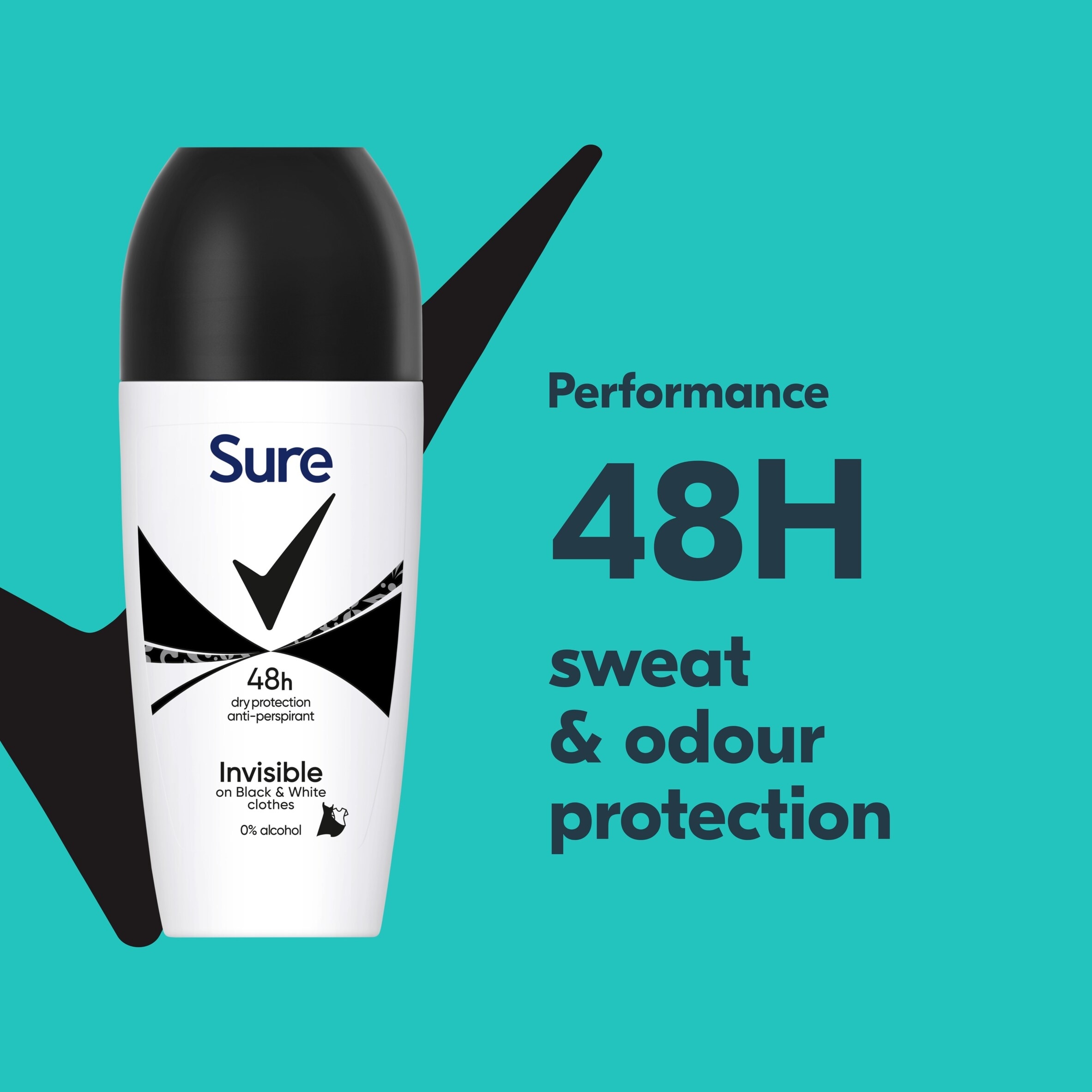 Sure 48H Invisible Pure Anti-perspirant Roll On 50ml thumbnail 2