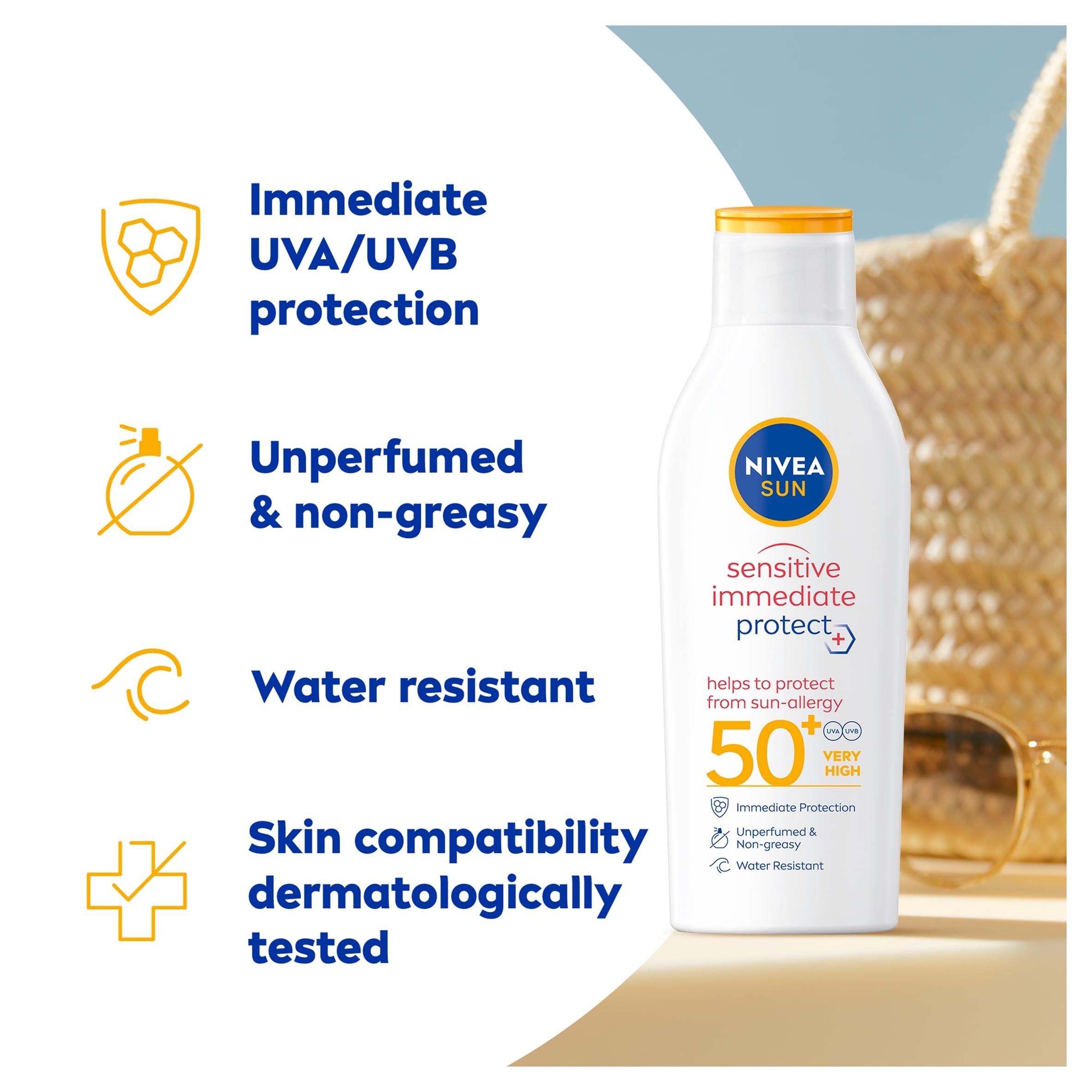 NIVEA SUN Sensitive Allergy Lotion SPF50+ 200ML thumbnail 2