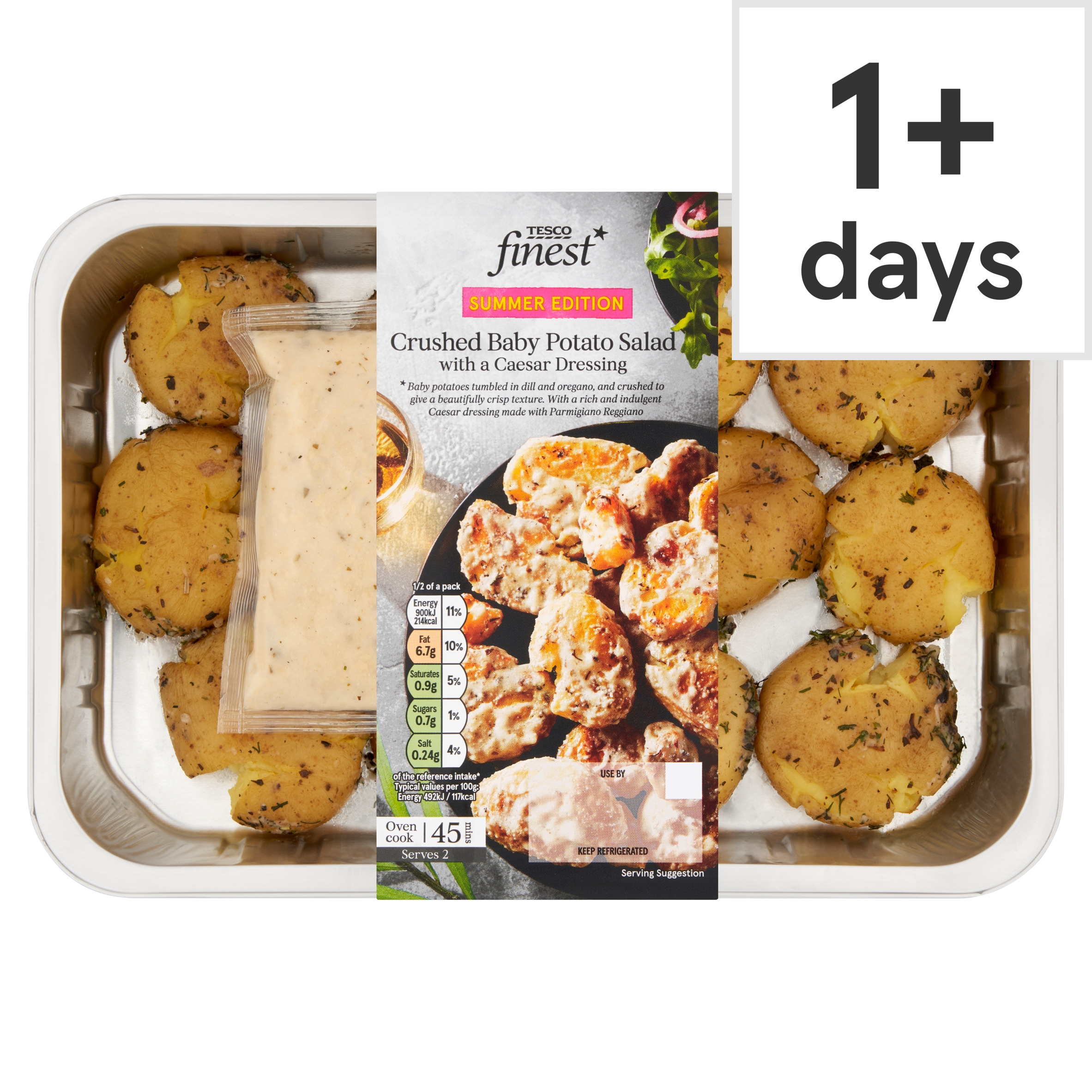 Tesco Finest Crushed Baby Potato Salad with Caesar Dressing 450g