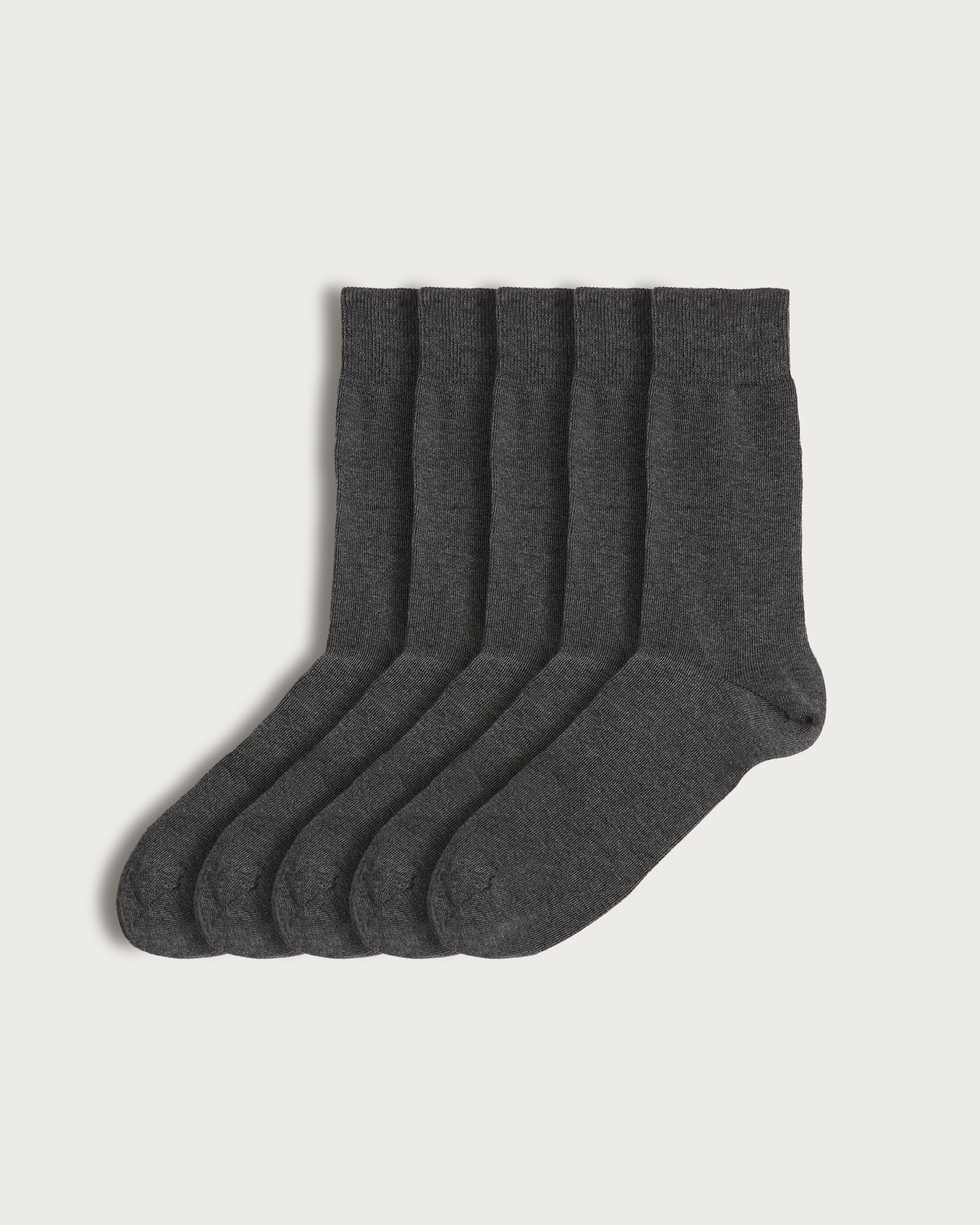 F&F 5-Pack Cotton Blend Ankle Socks in Multi Grey