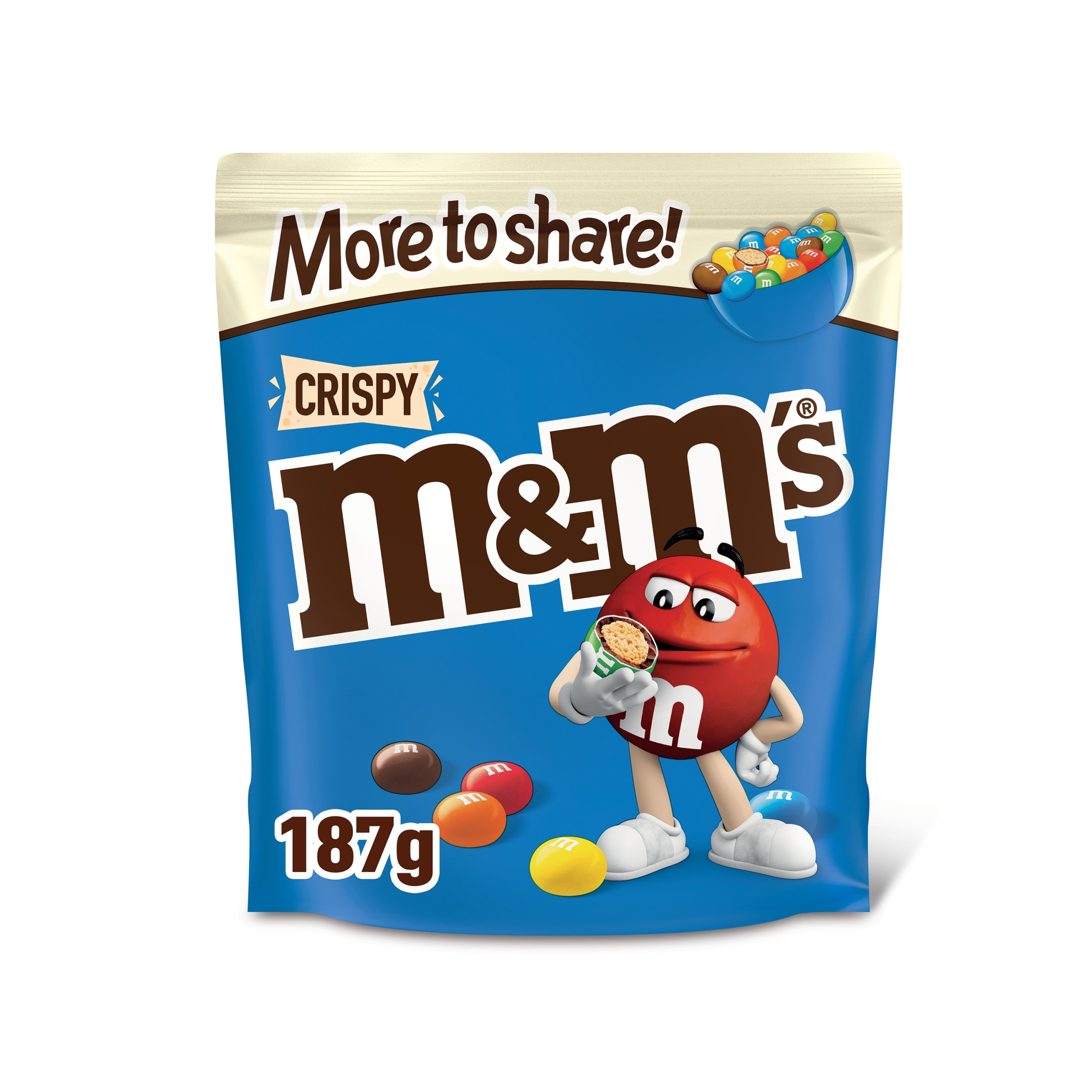 M&M's Crispy Chocolate More to Share Pouch Bag 187g