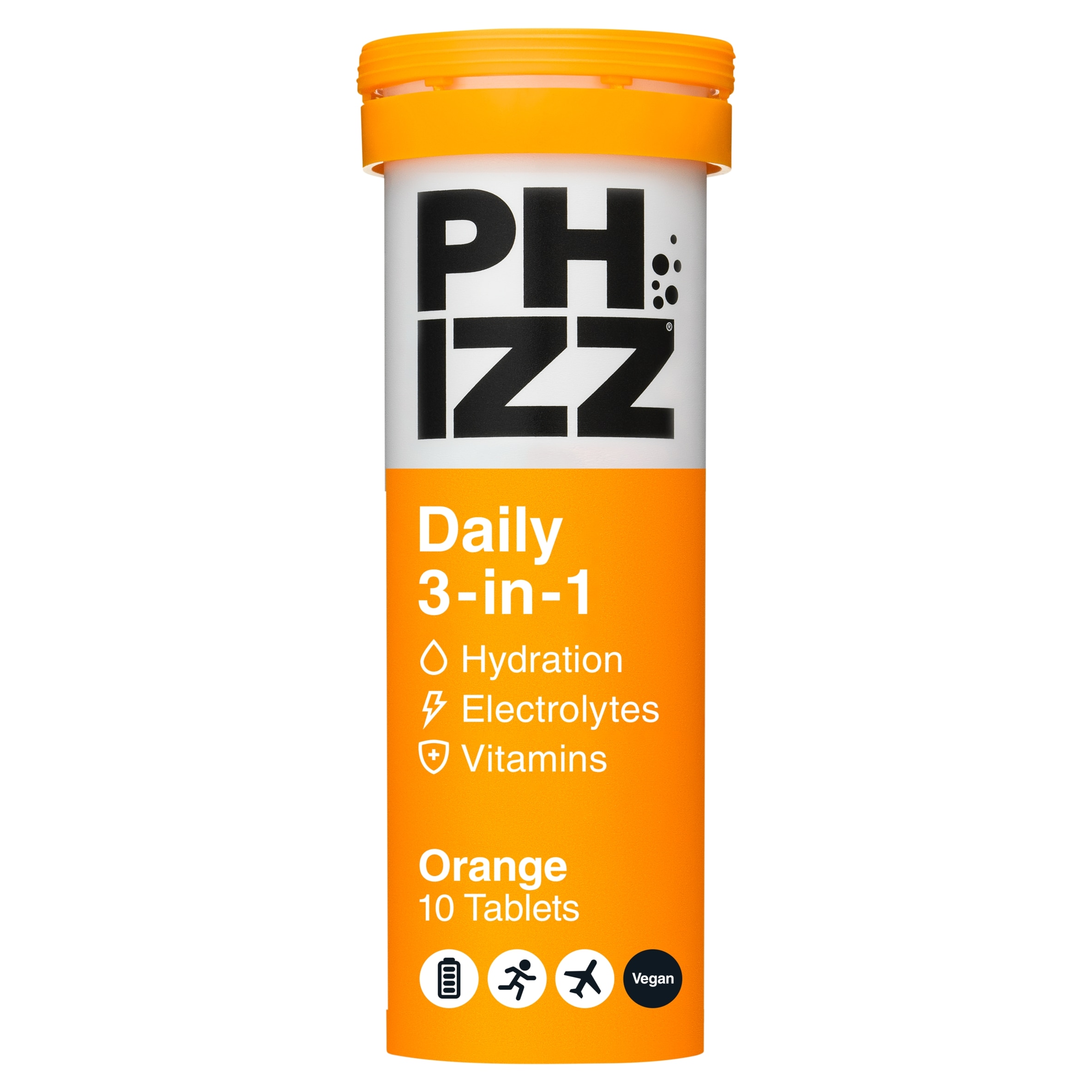 Phizz Daily 3-in-1 Hydration, Electrolytes & Vitamins Effervescent Tablets Orange x10 43g