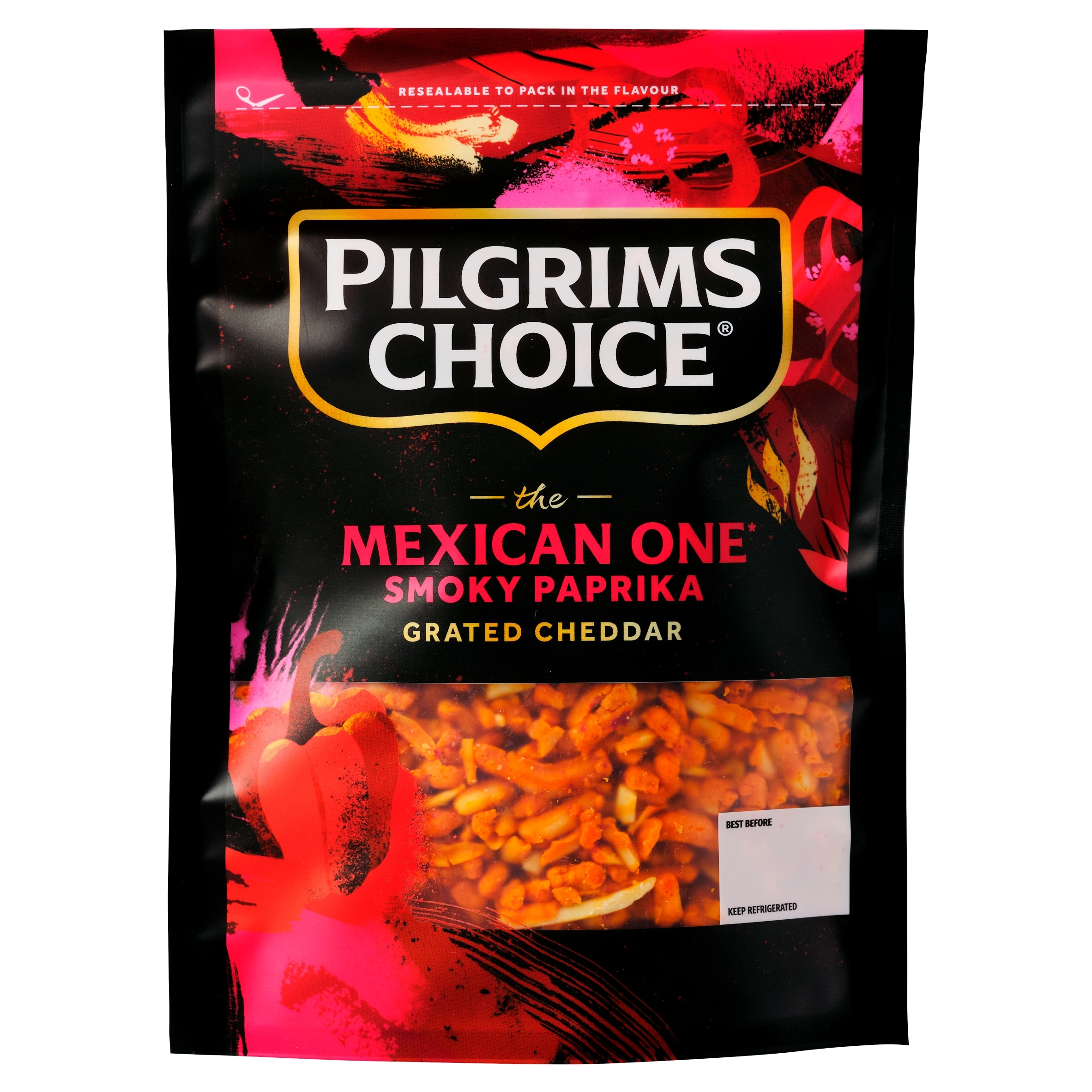 Pilgrims Choice The Mexican One Smoky Paprika Grated Cheese 180g